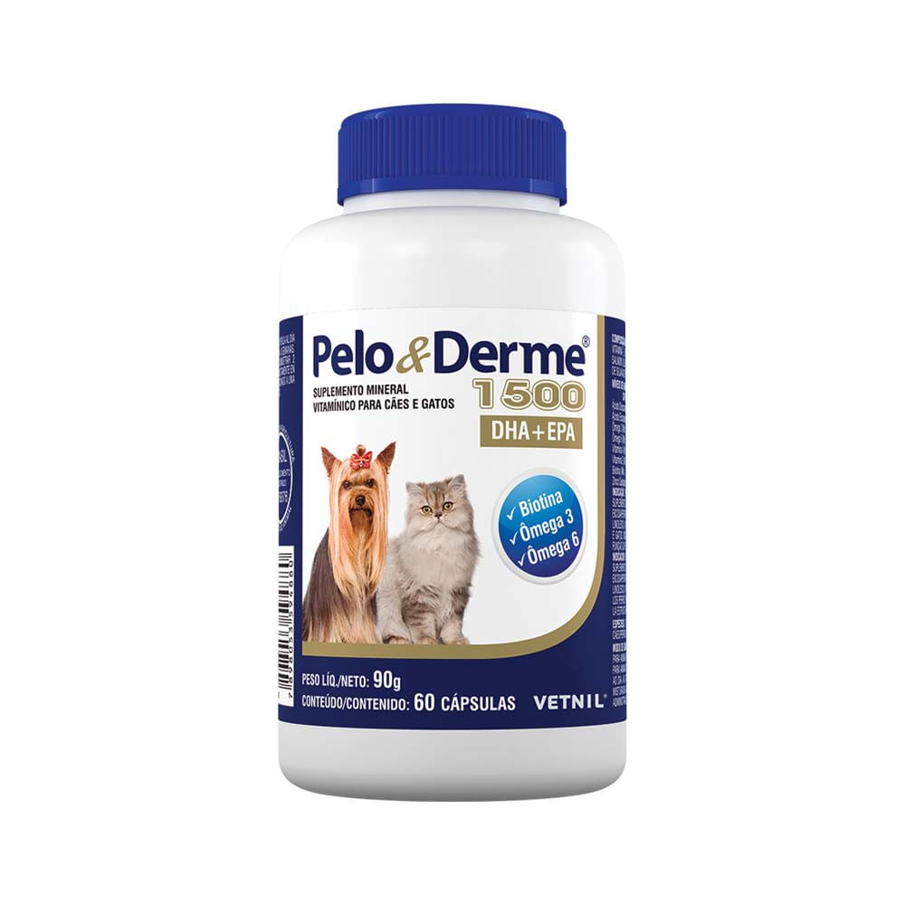 Pelo e Derme 1500 DHA + EPA Vetnil