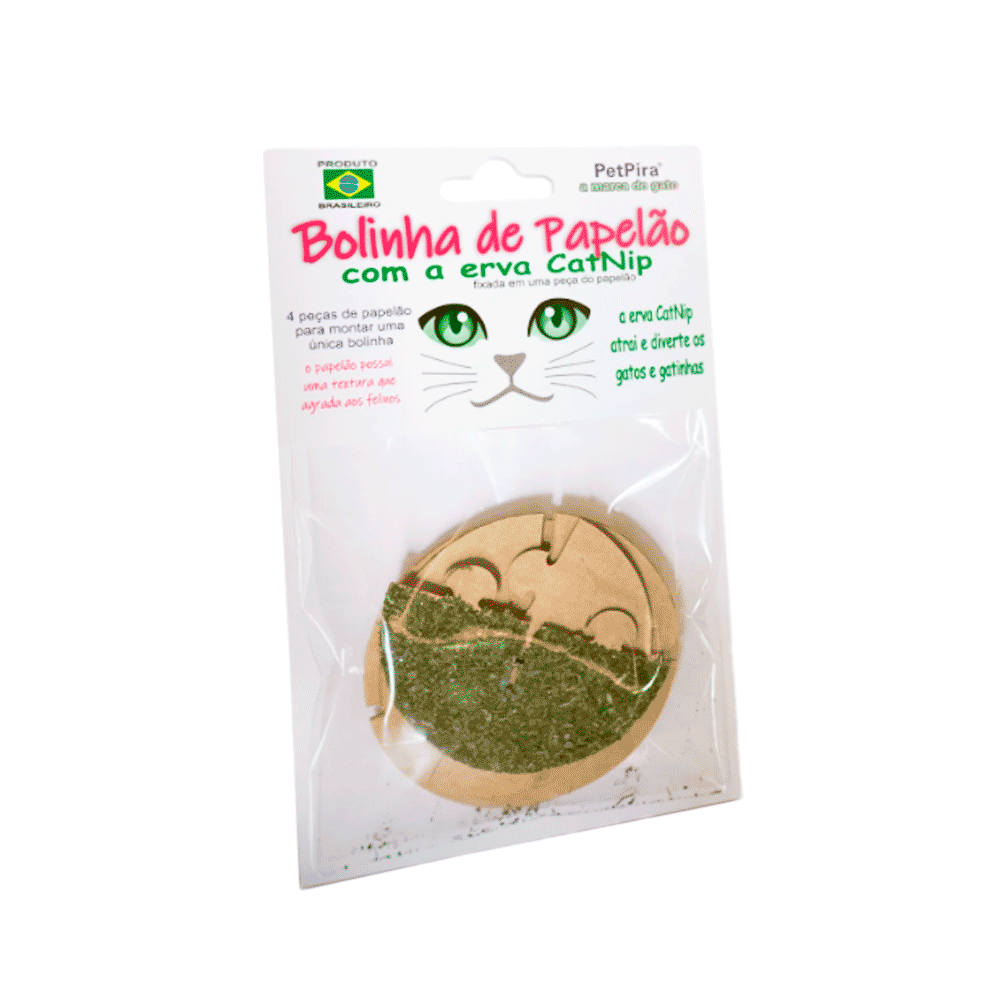 Bolinha de Papelão com Catnip Petpira
