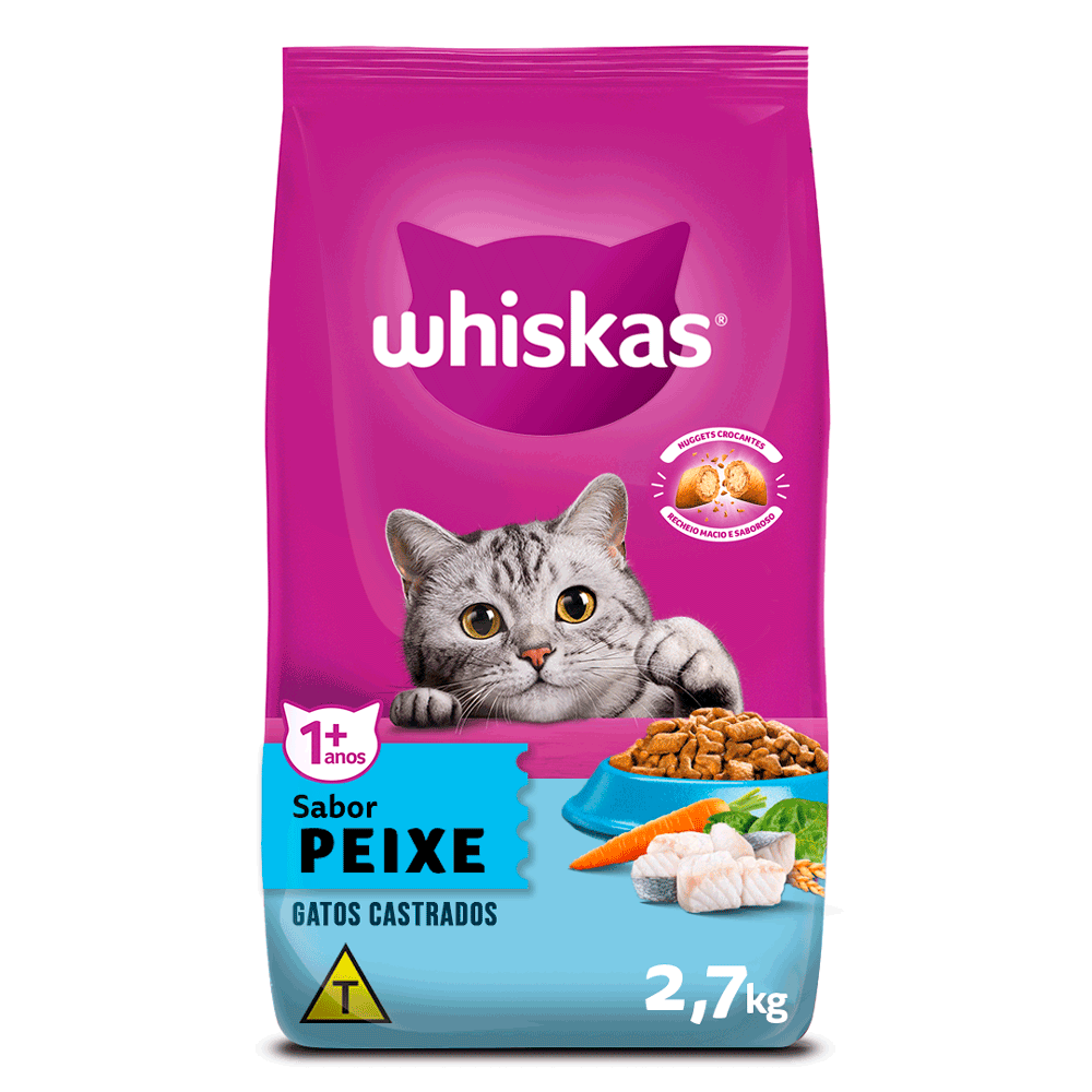 Ração Whiskas Gatos Adultos Castrados Peixe