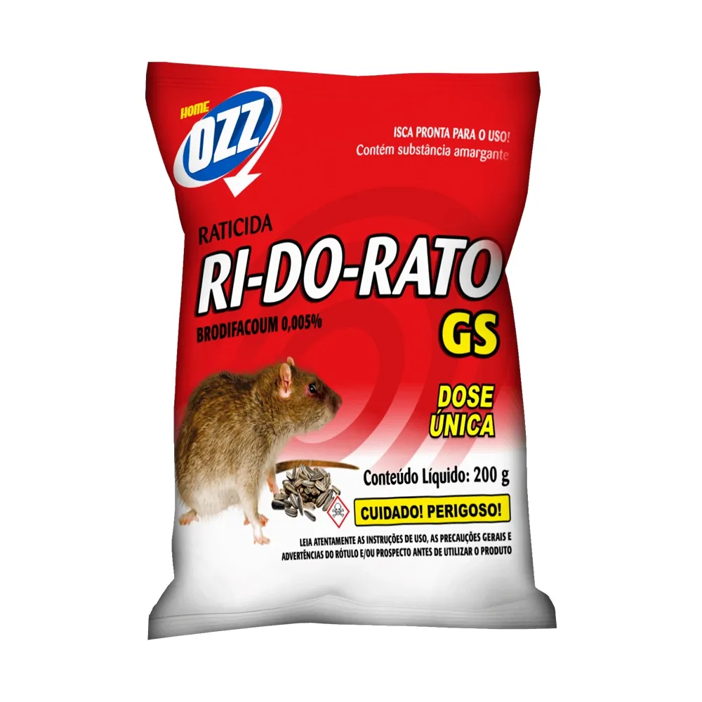 Raticida Ri-do-Rato em Grãos Home Ozz