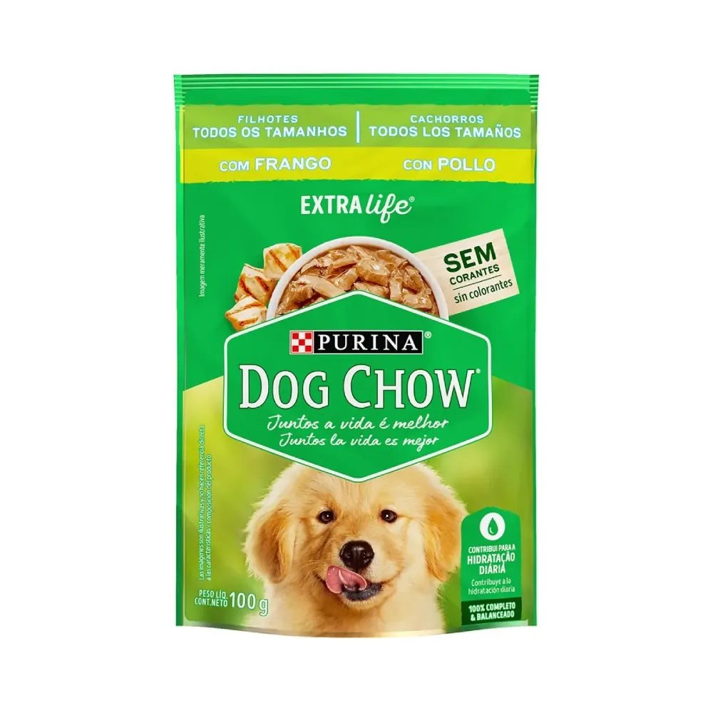 Ração Úmida Dog Chow Cães Filhotes Frango