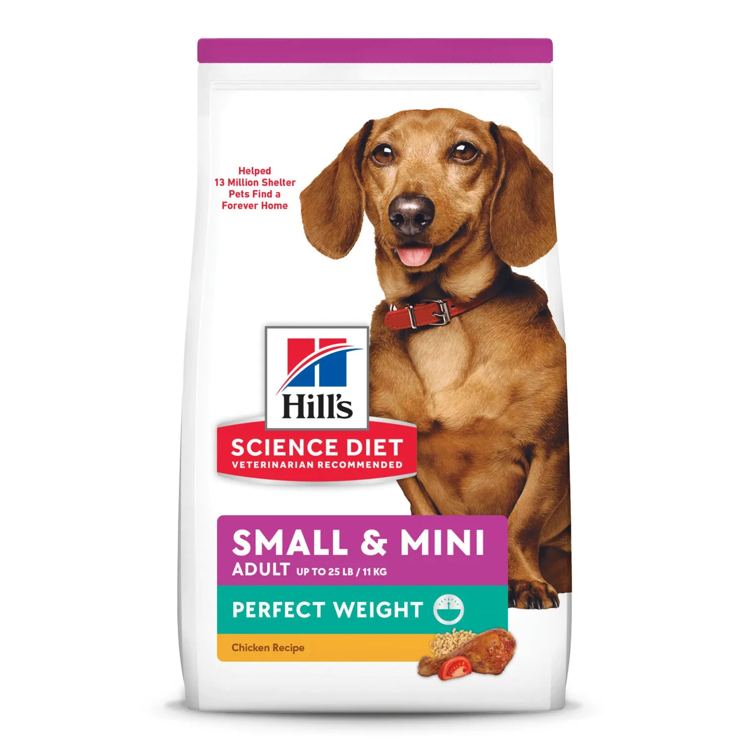 Ração Hill's Science Diet Peso Perfeito Pequenos e Mini para Cães Adultos Sabor Frango