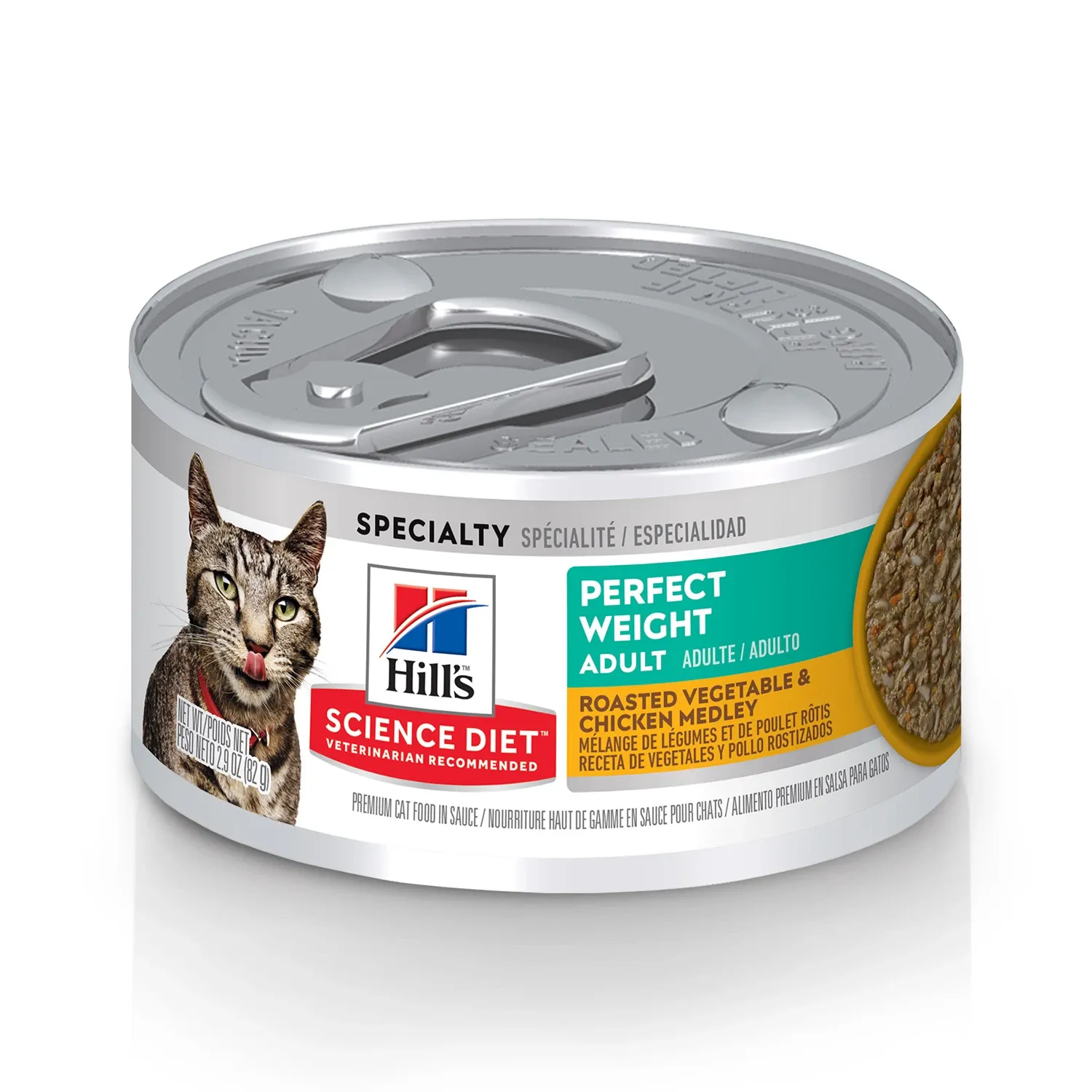 Ração Úmida Hill's Science Diet Peso Perfeito para Gatos Adultos Sabor Frango