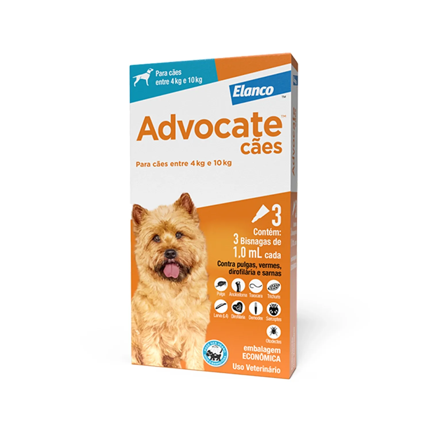 Antipulgas Advocate Cães 4 a 10kg