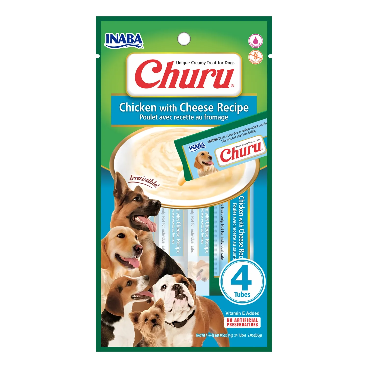 Petisco Churu Frango e Queijo para Cães