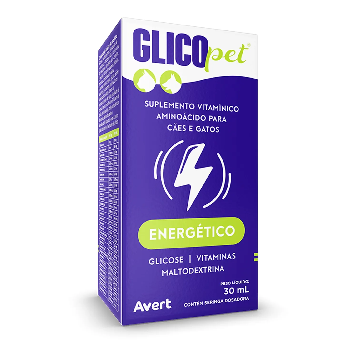 Glicopet Suplemento Vitamínico para Cães e Gatos Avert
