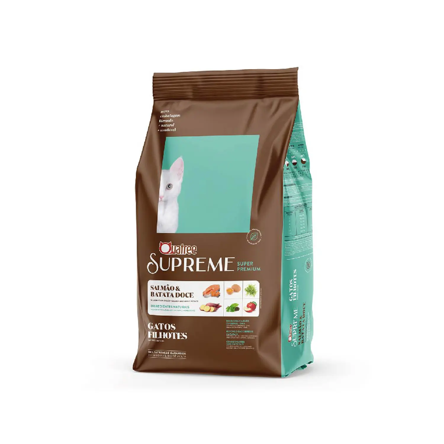Ração Quatree Supreme Gatos Filhotes Salmão e Batata-doce