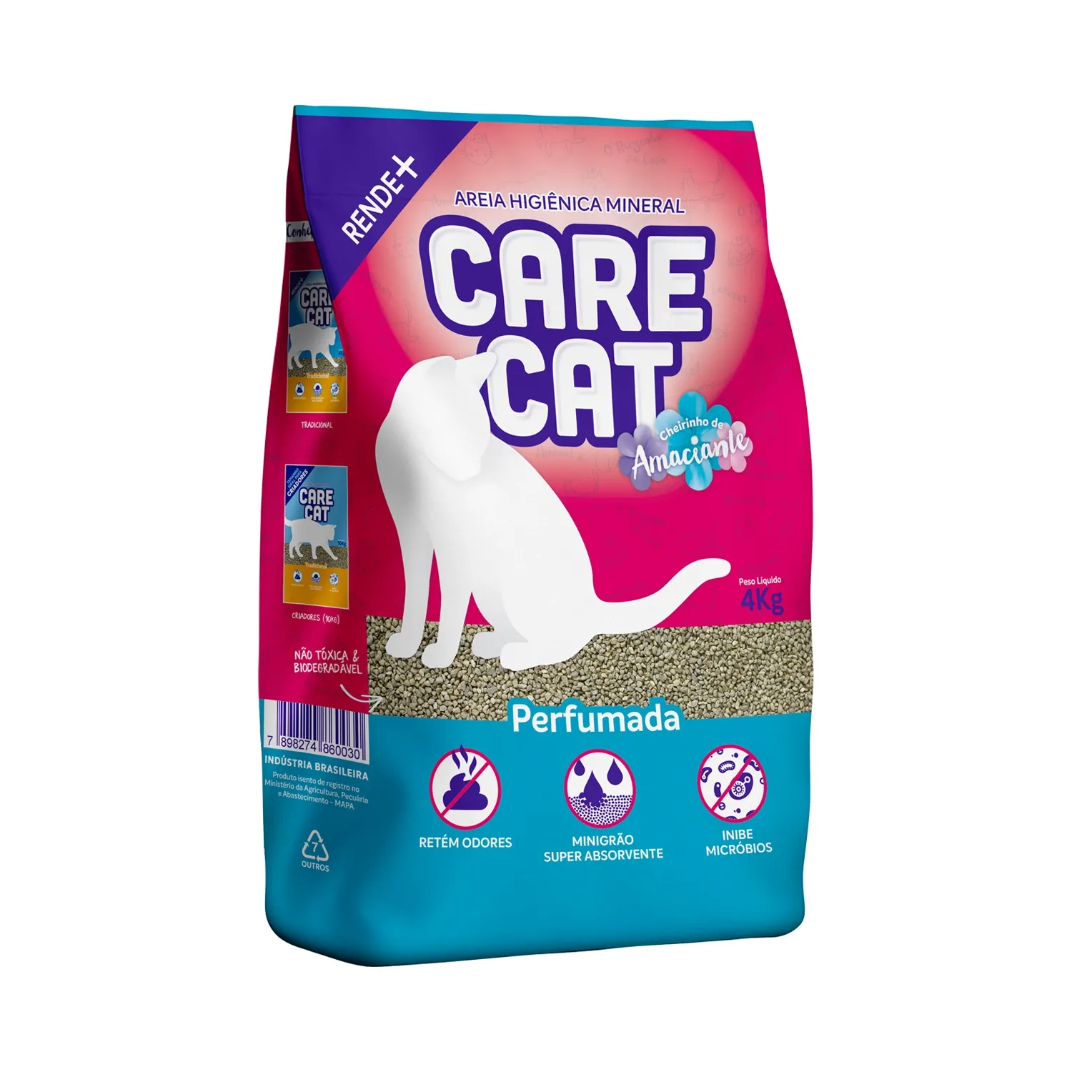 Areia Higiênica para Gatos Carecat Perfumada