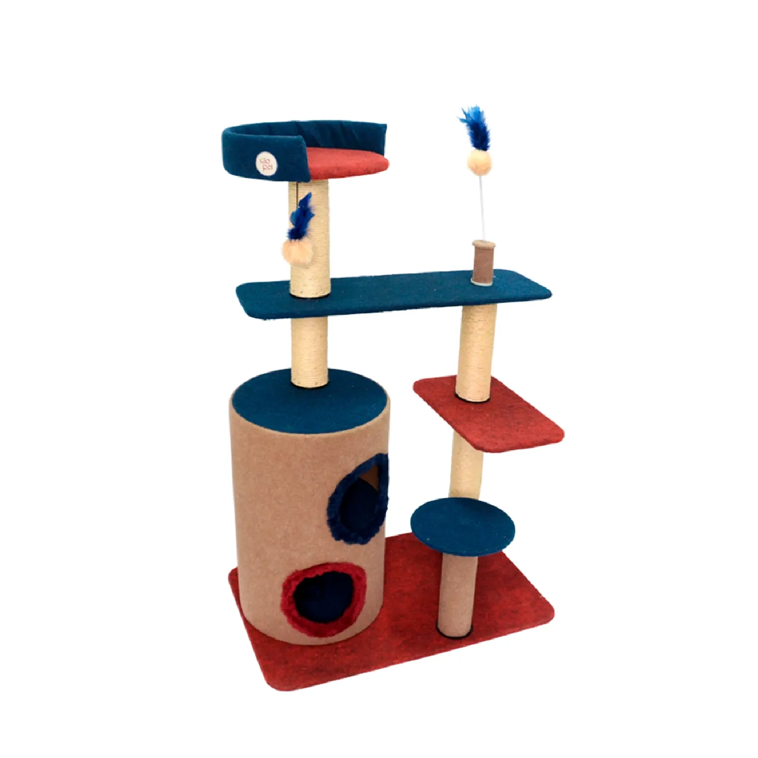 Arranhador Nau Três Andares São Pet