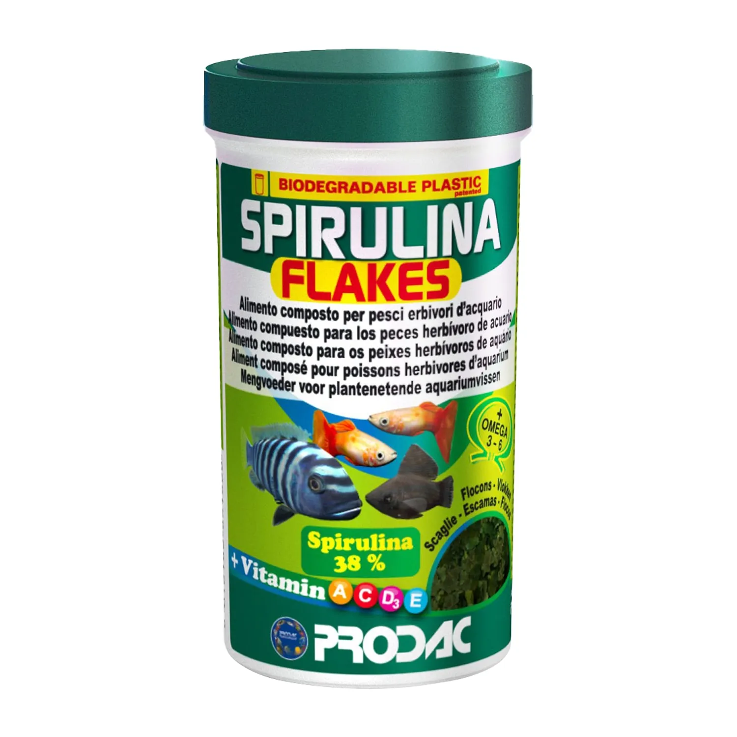Ração Prodac Tropical Spirulina Flakes