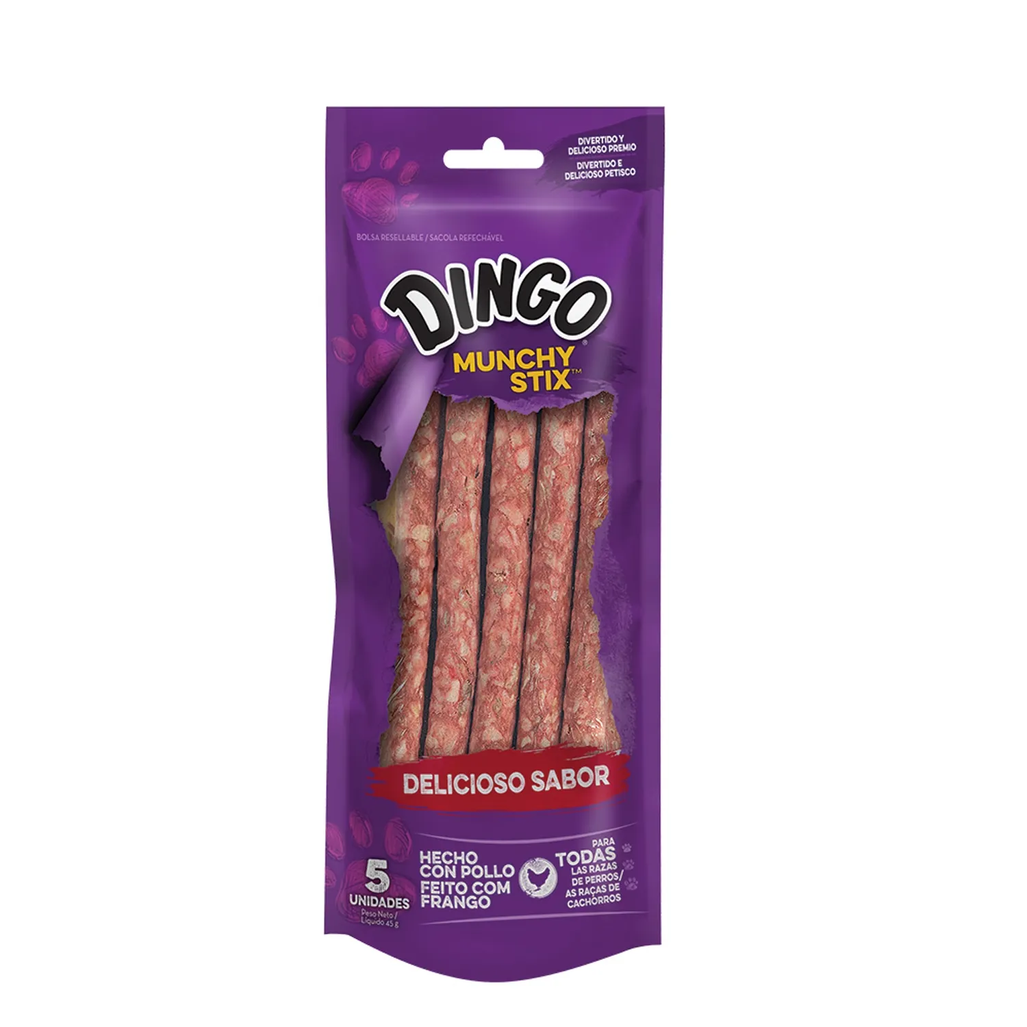 Petisco Palito Dingo Munchy Stix para Cães