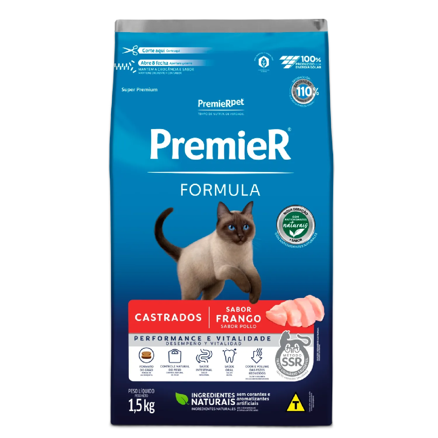 Ração Premier Formula Gatos Castrados Frango