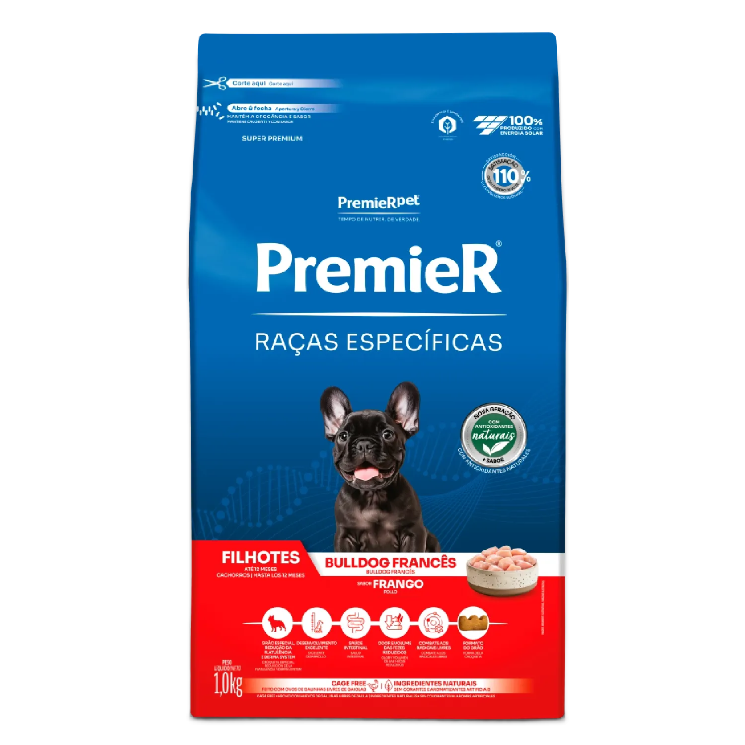 Ração Premier Raças Específicas Bulldog Francês Filhotes Frango