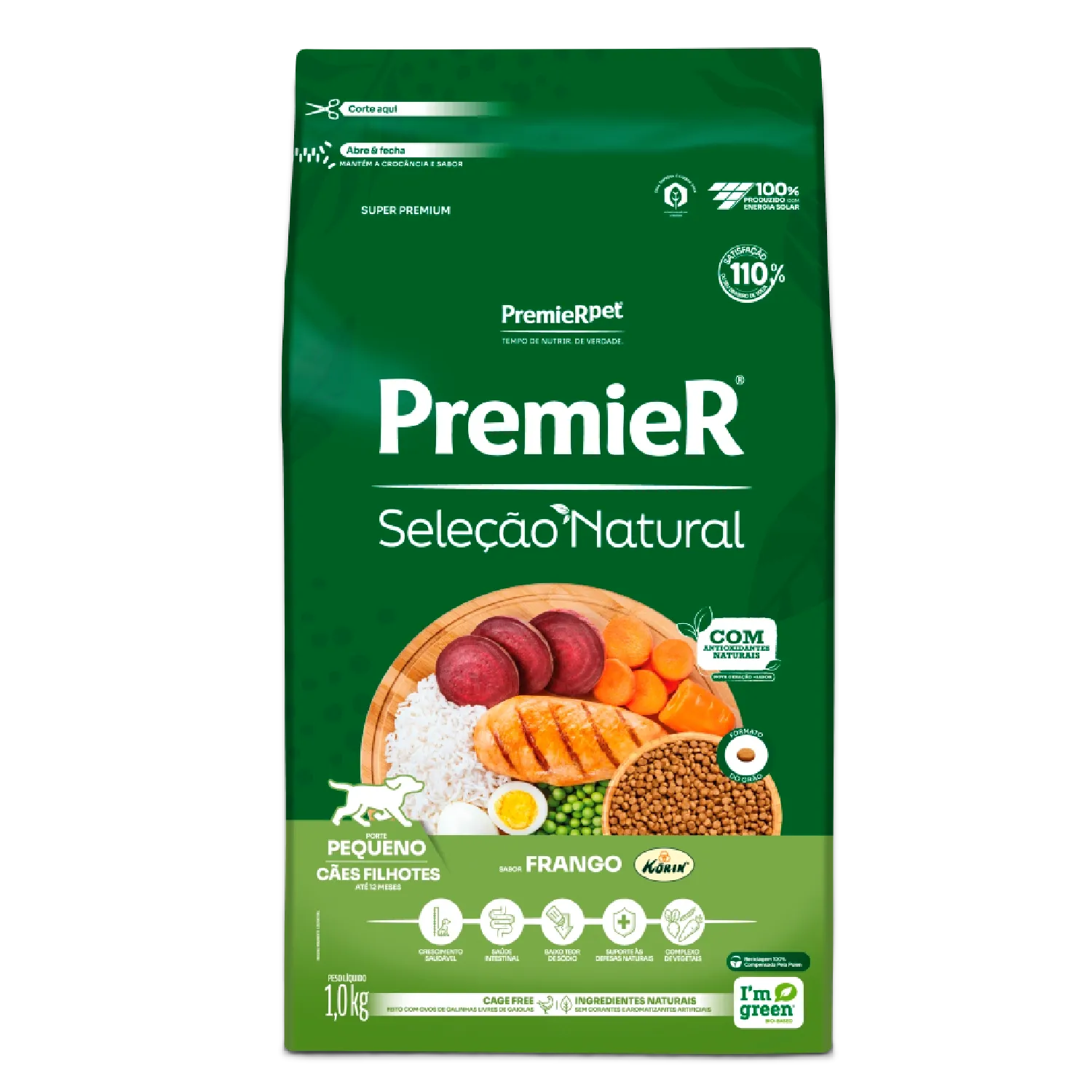 Ração Premier Seleção Natural Cães Filhotes Raças Pequenas Frango