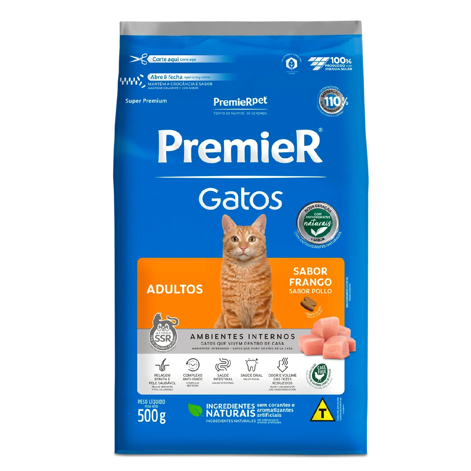 Ração Premier Ambientes Internos Gatos Adultos Frango