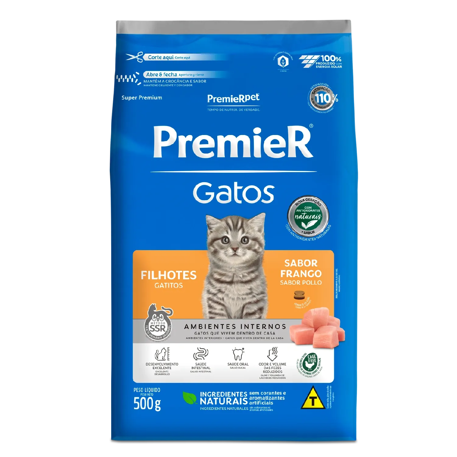 Ração Premier Ambientes Internos Gatos Filhotes Frango