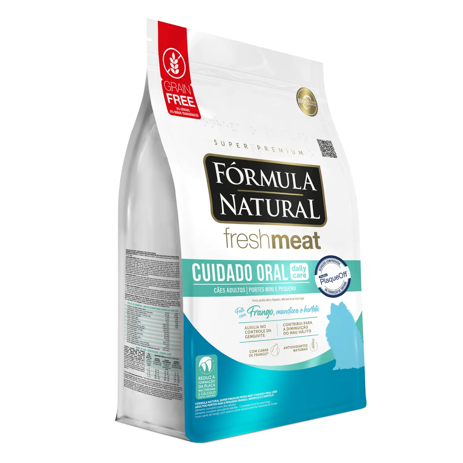 Ração Fórmula Natural Fresh Meat Cuidado Oral Cães Adultos Portes Mini e Pequeno Frango