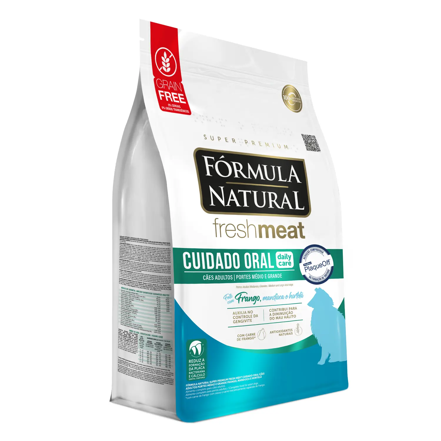 Ração Fórmula Natural Fresh Meat Cuidado Oral Cães Adultos Porte Médio Frango