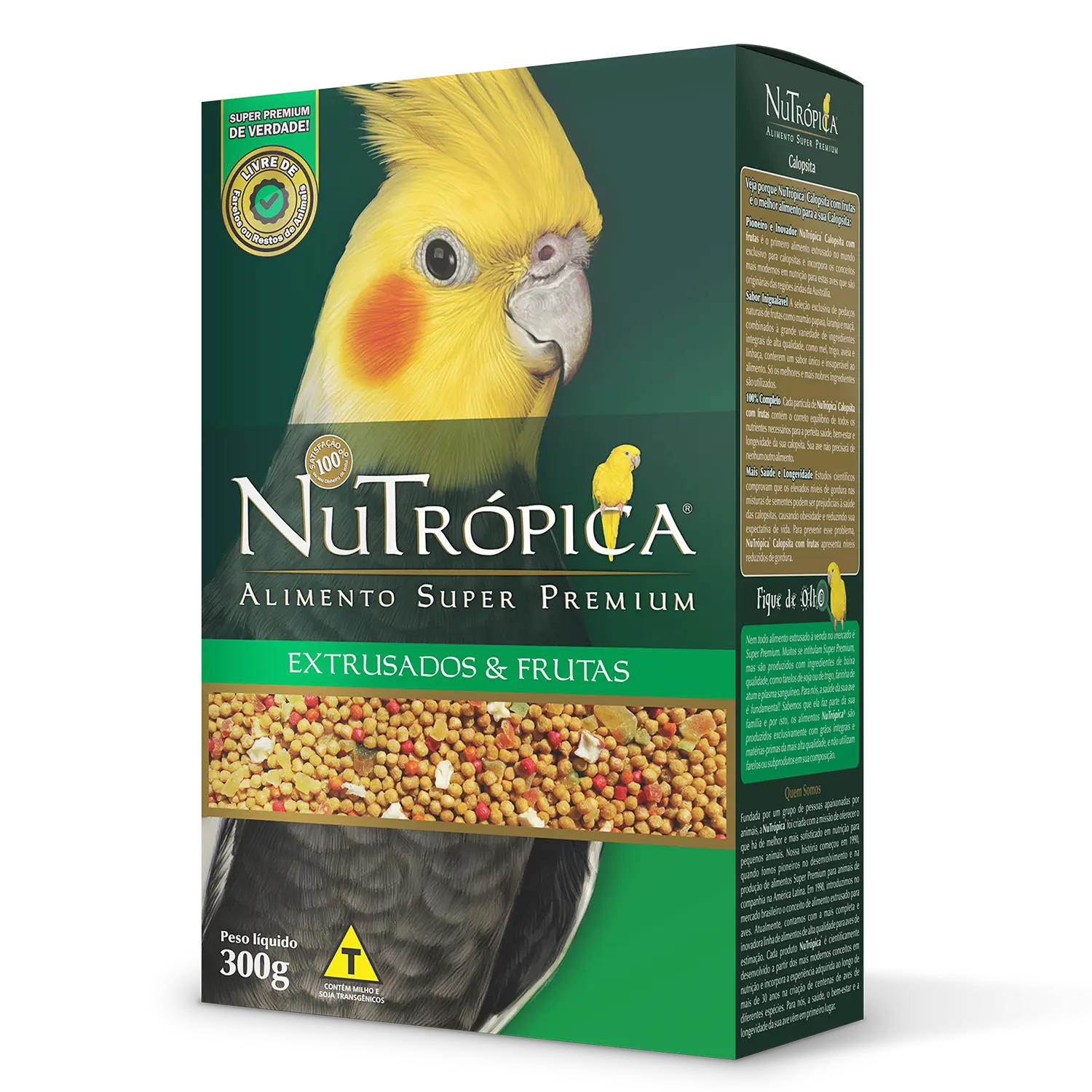 Ração Nutrópica para Calopsitas com Frutas