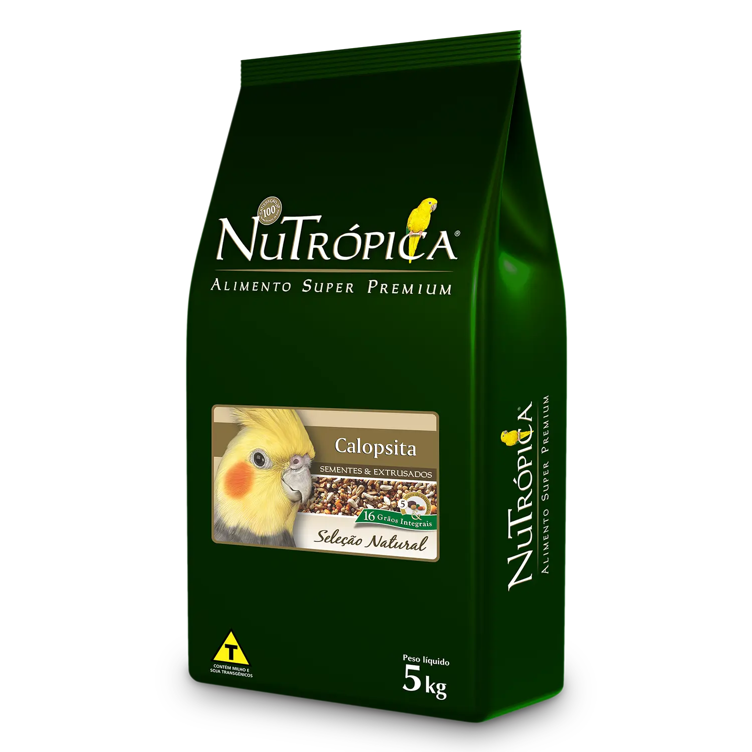 Ração Nutrópica Sementes e Extrusados Natural para Calopsitas