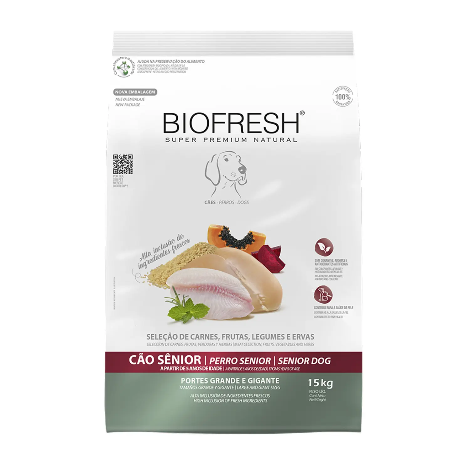 Ração Biofresh Cães Sênior Raças Grandes e Gigantes