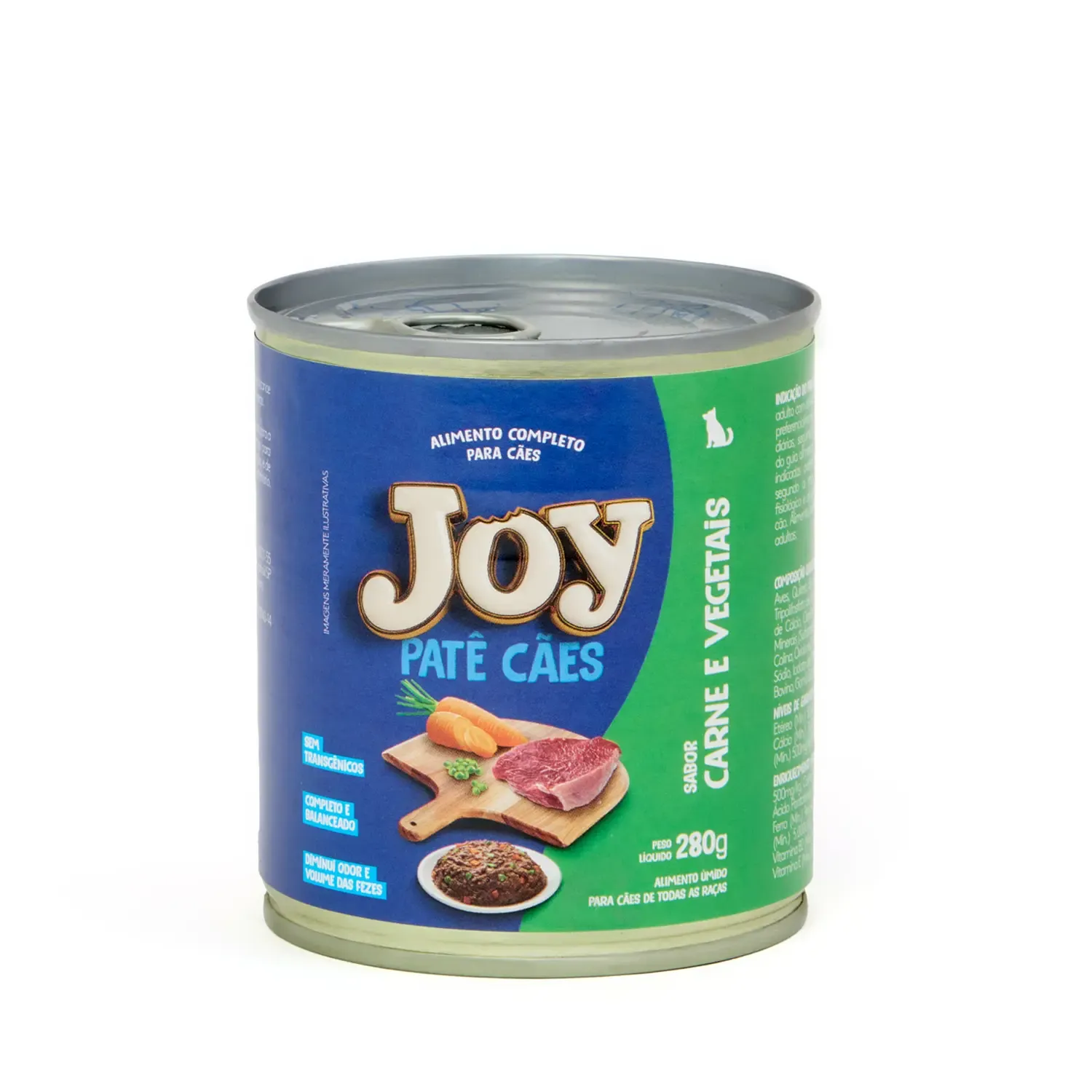 Ração Úmida Joy Patê para Cães Adultos Carne e Vegetais