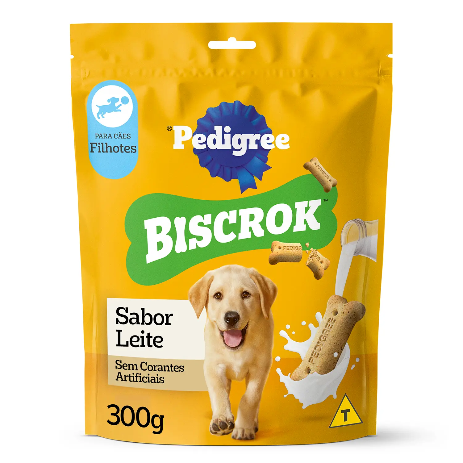 Biscoito Pedigree Biscrok para Cães Filhotes Leite