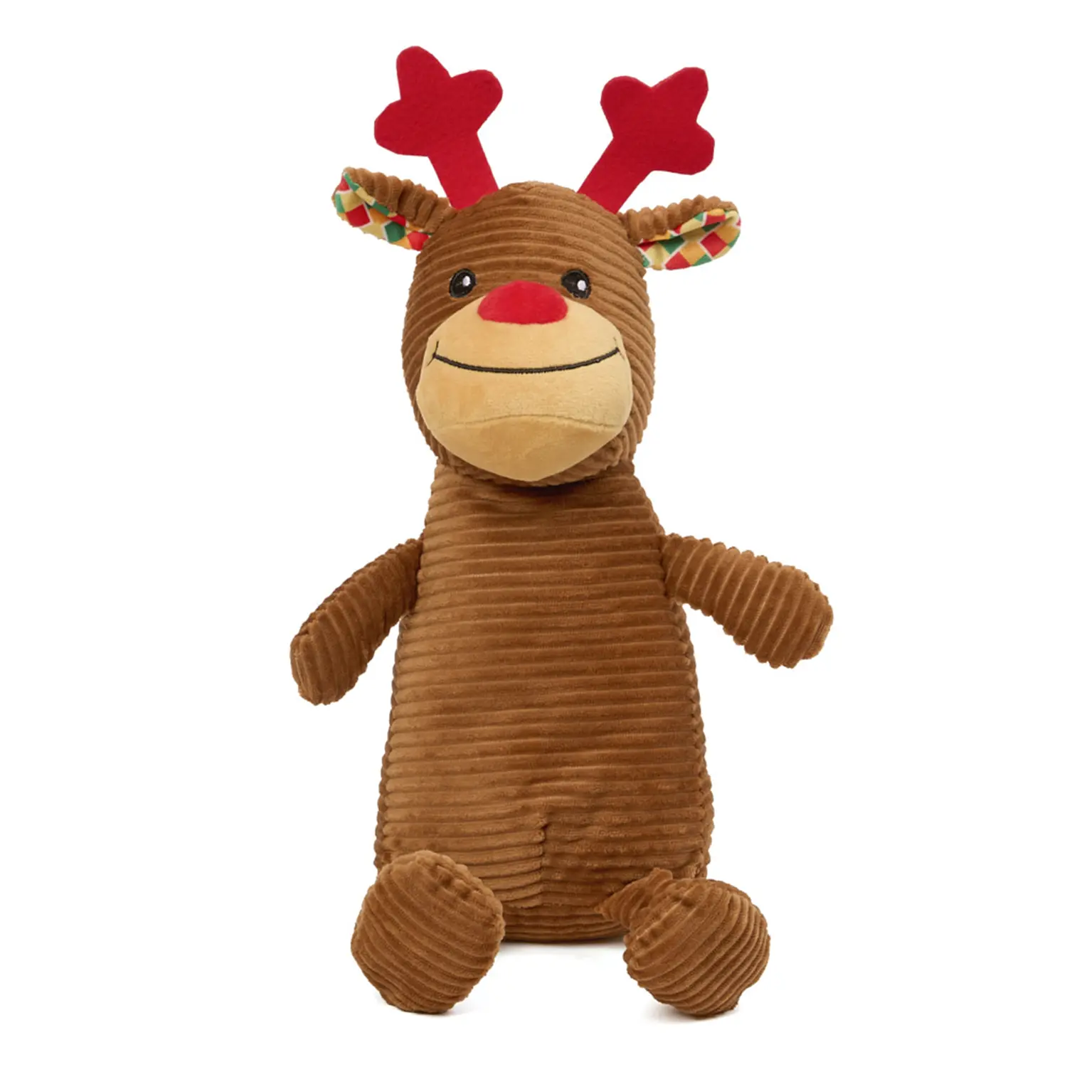 Brinquedo Pelúcia Rena com Chifre Vermelho Savana Pet