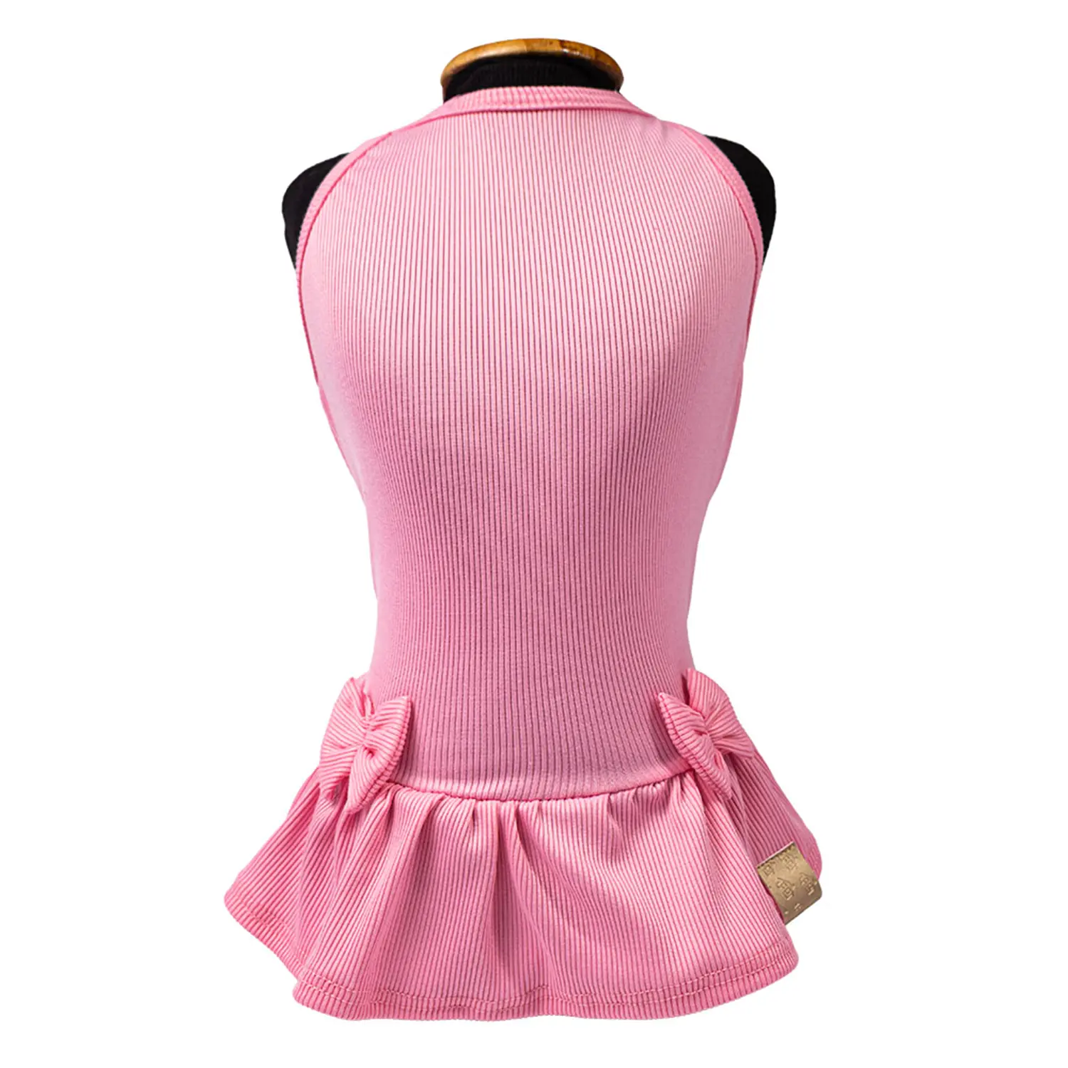 Vestido Canelado Rosa Fábrica Pet