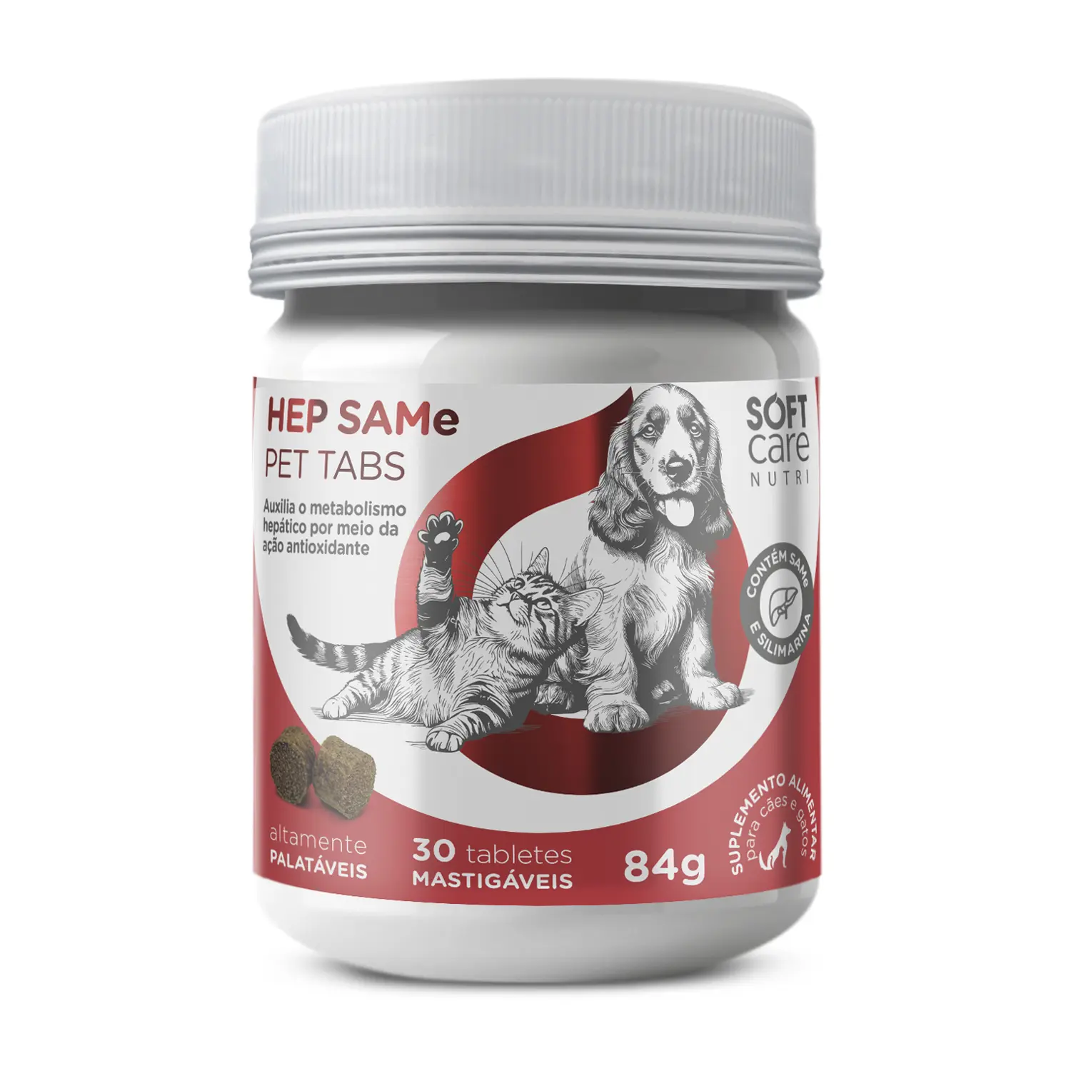 Suplemento Alimentar Soft Care Hep Same Pet Tabs