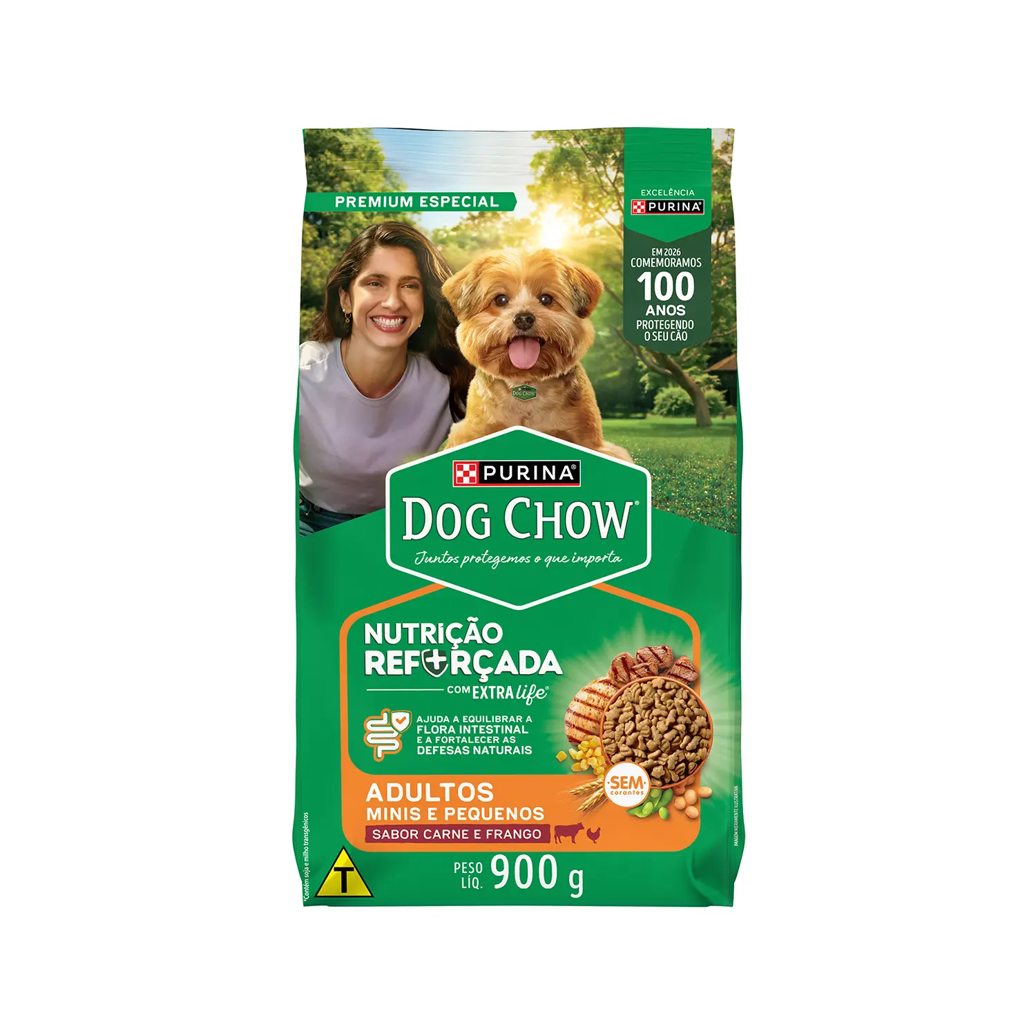 Ração Dog Chow Cães Adultos Minis e Pequenos Carne, Frango e Arroz