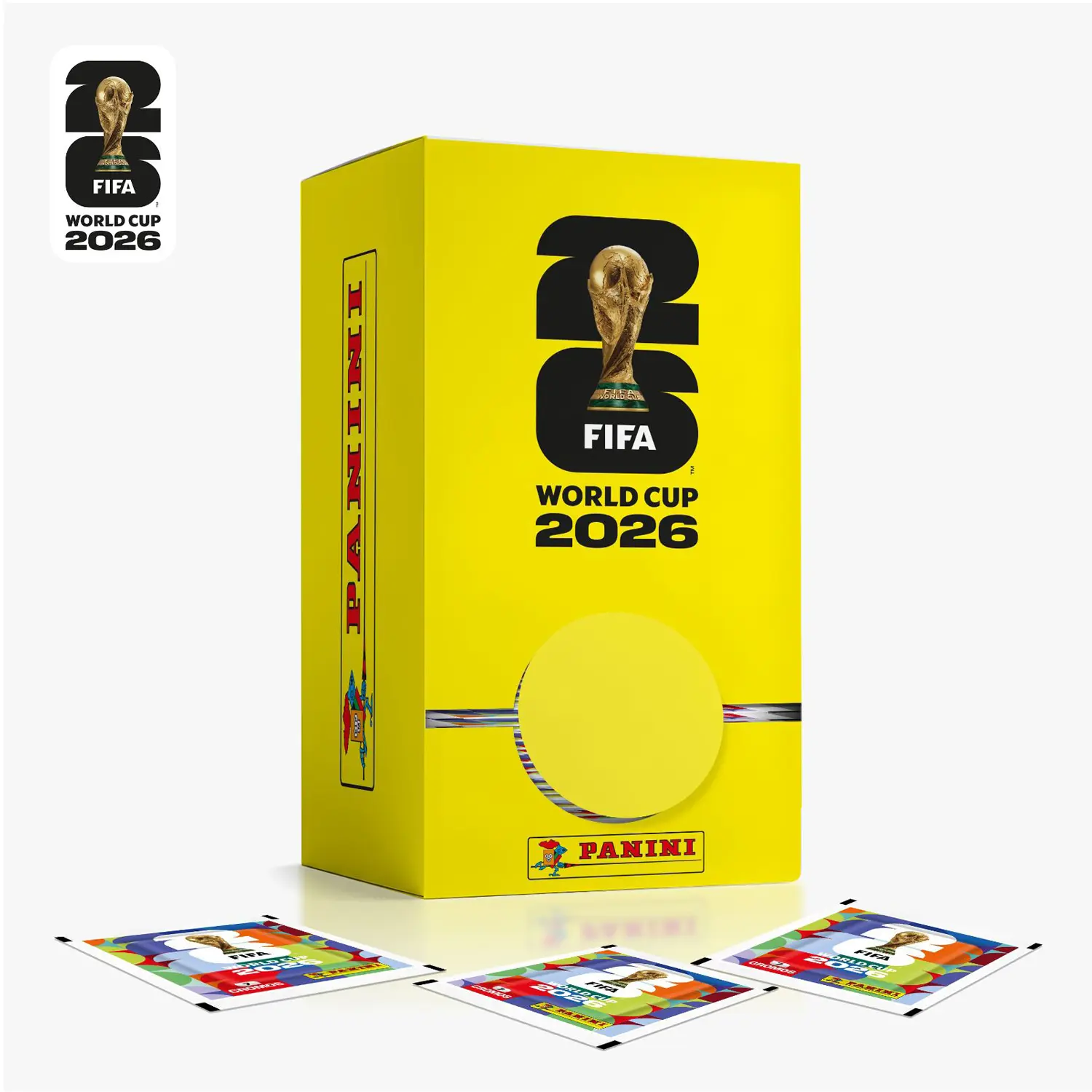 Dispenser com 100 Envelopes Figurinhas da Copa Panini