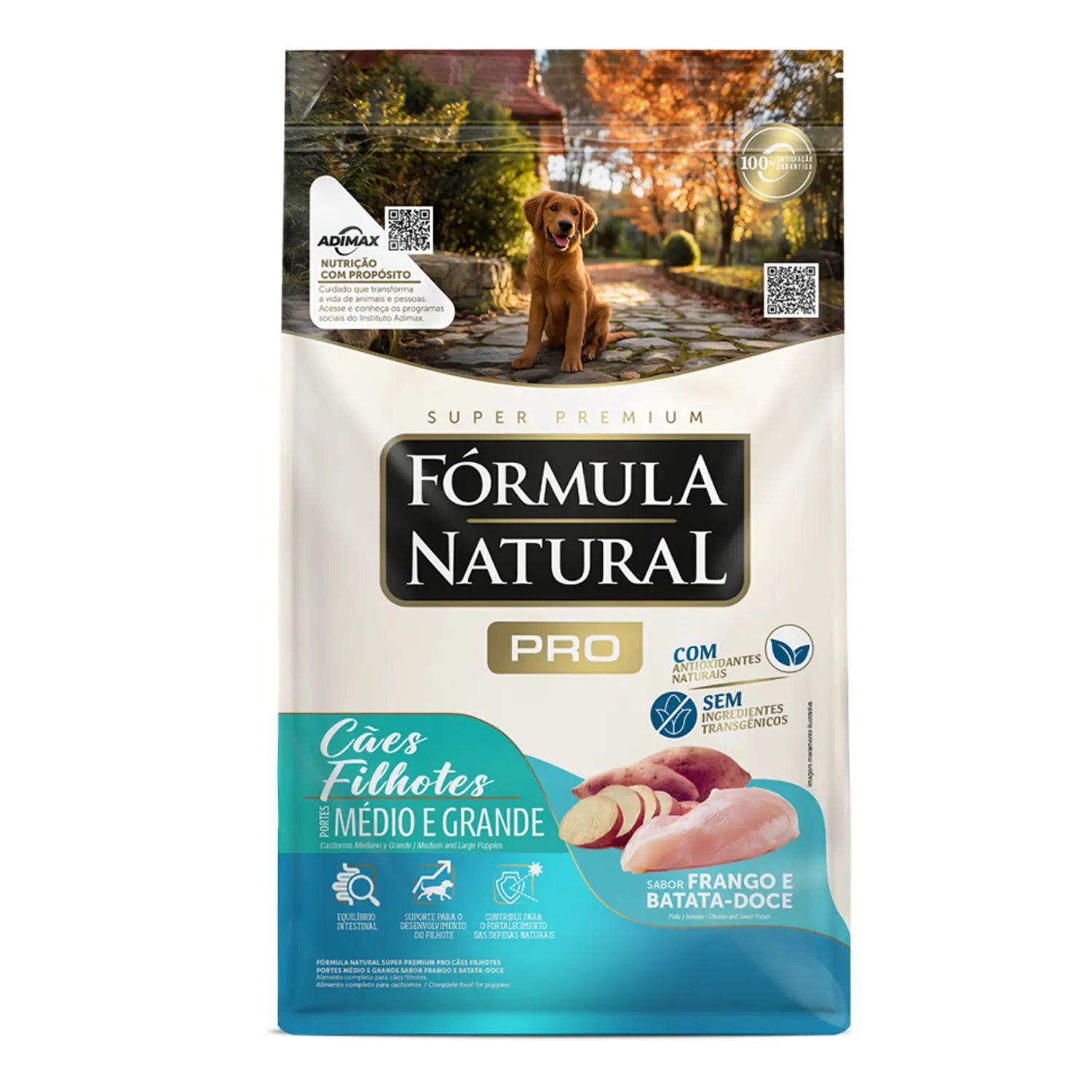 Ração Fórmula Natural Pro Cães Filhotes Médio e Grande Frango e Batata-doce