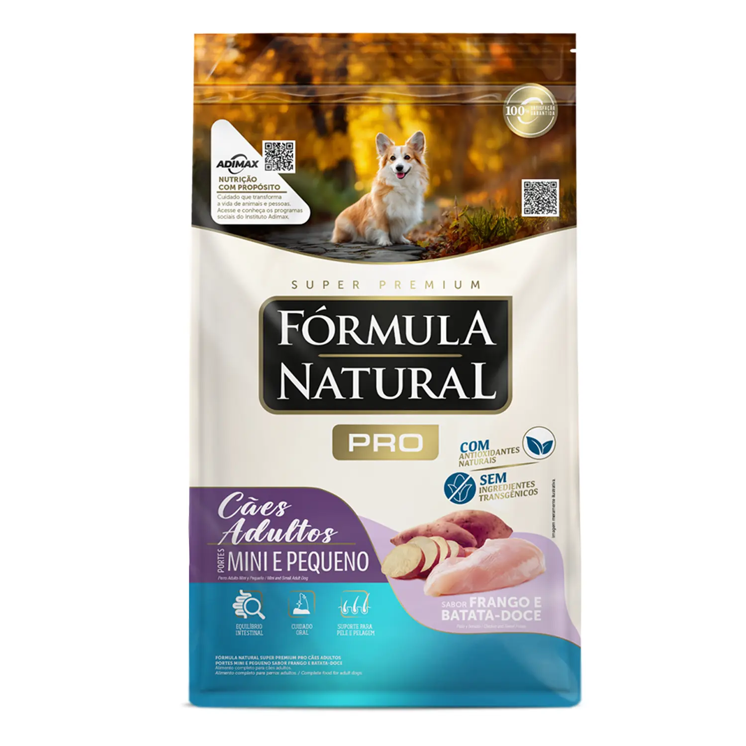 Ração Fórmula Natural Pro Cães Adultos Mini e Pequeno Frango e Batata-doce