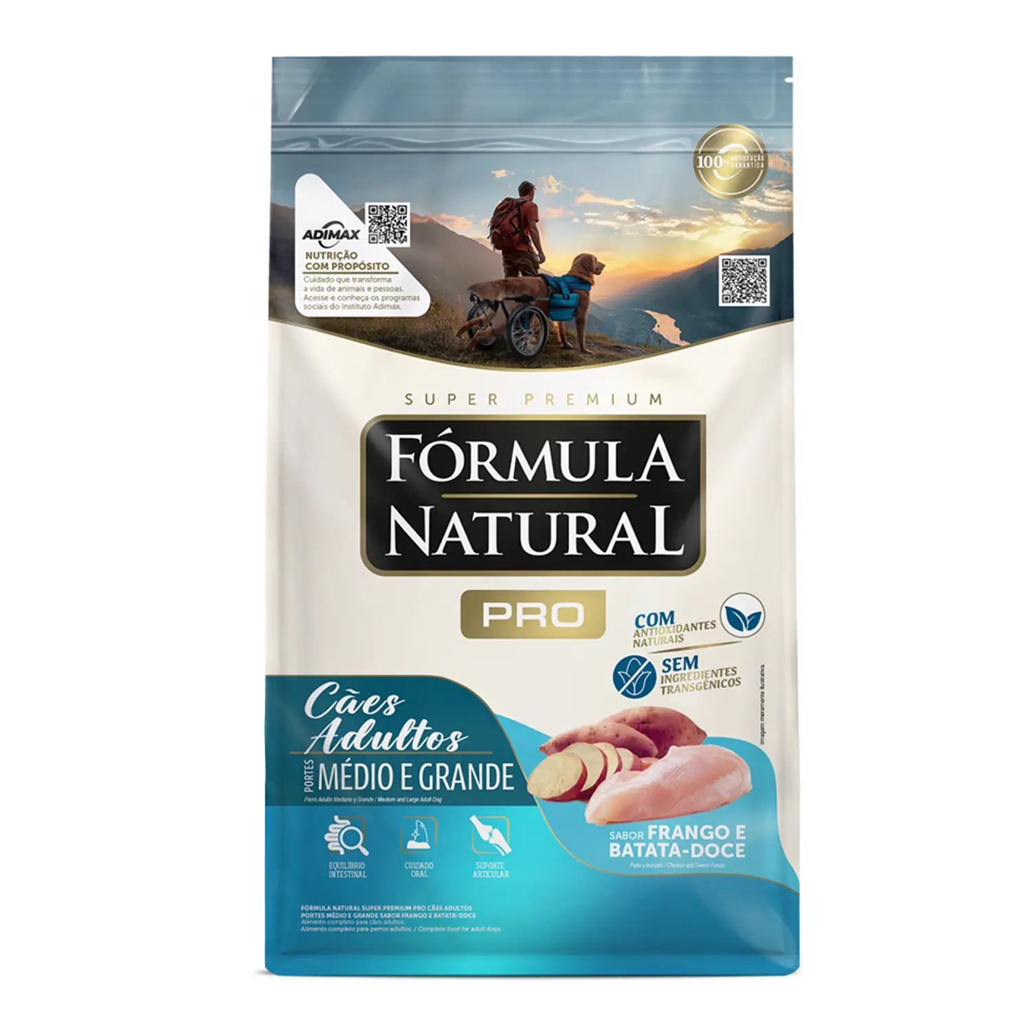 Ração Fórmula Natural Pro Cães Adultos Médio e Grande Frango e Batata-doce