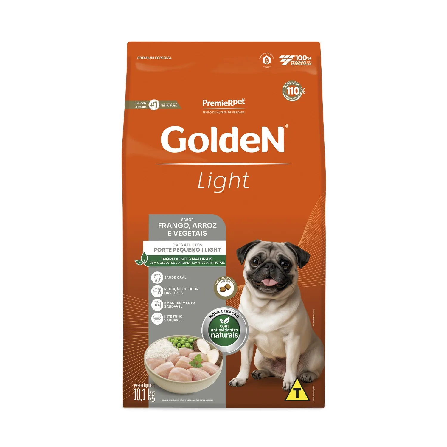 Ração Golden Fórmula Light Cães Adultos Porte Pequeno Frango e Arroz