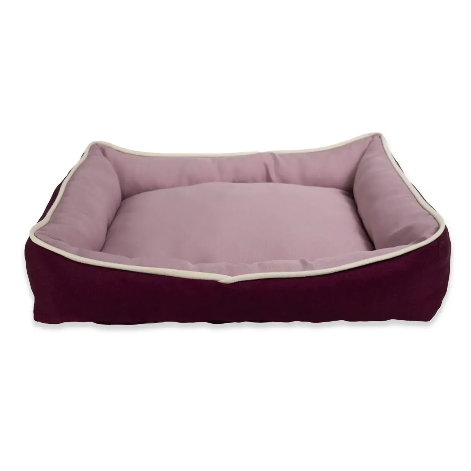 Cama Bicolor Fábrica Pet Rosa e Vinho