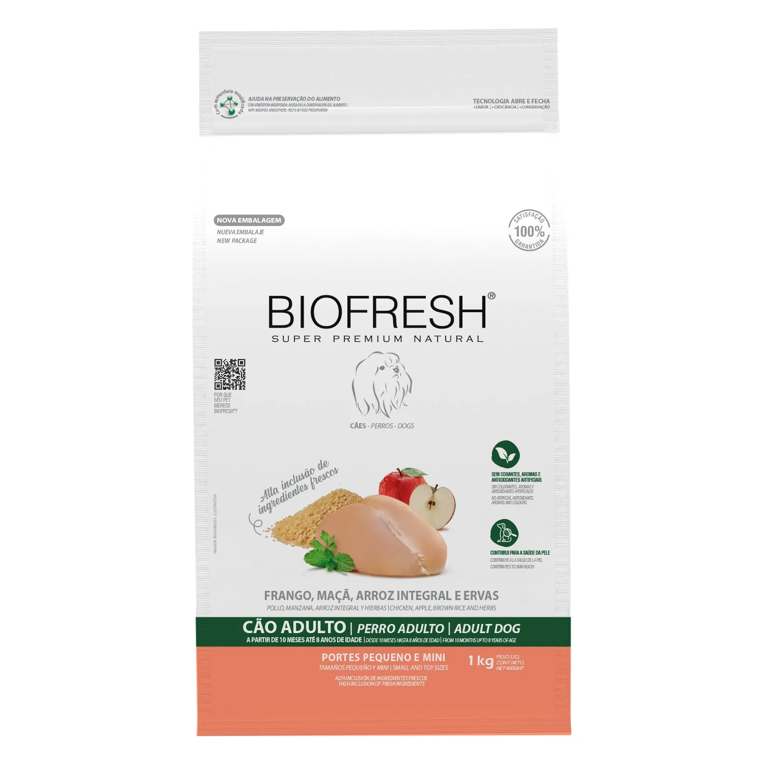 Ração Biofresh Cães Adultos Raças Pequenas e Minis Frango