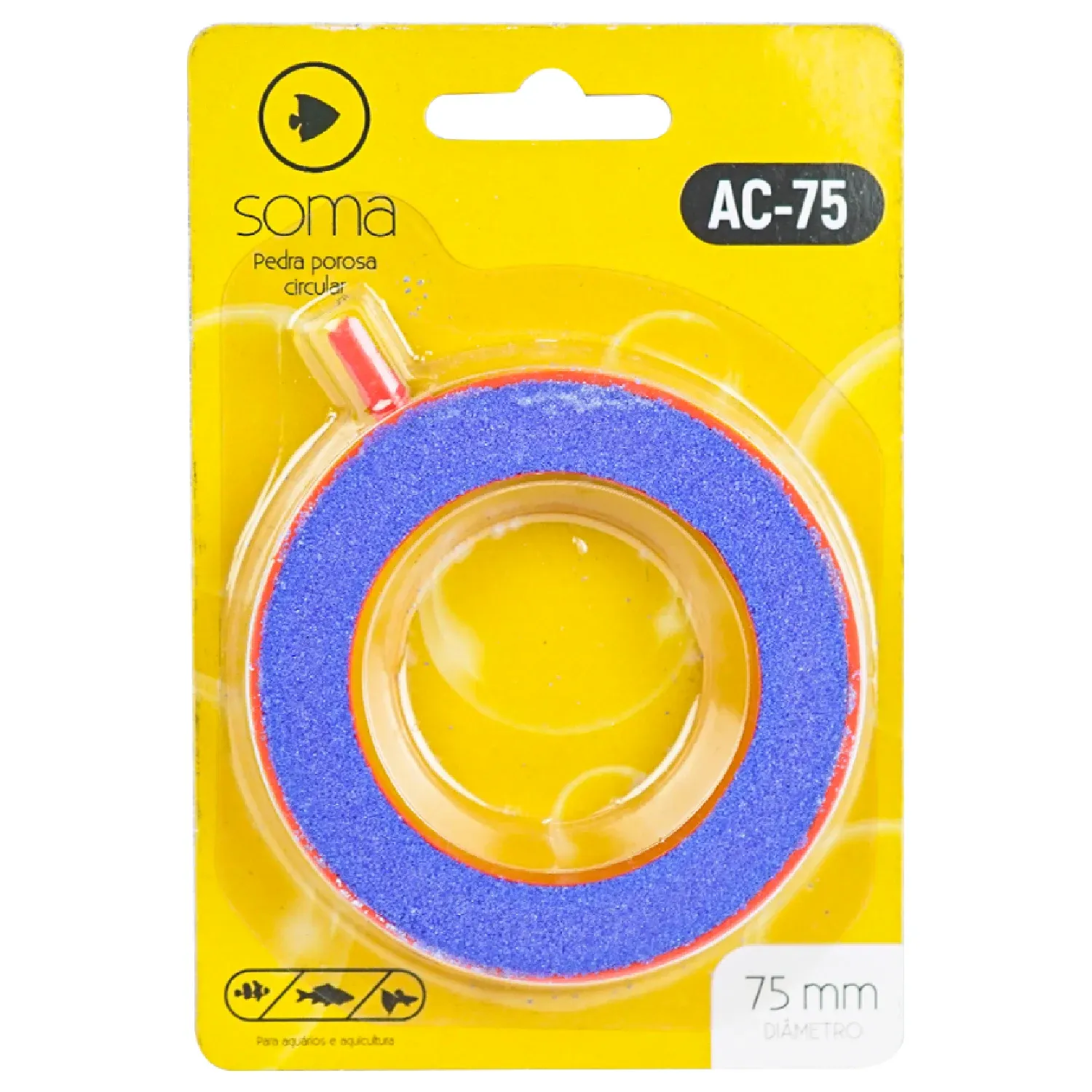 Pedra Porosa Cerâmica Circular AC75 Soma 75 mm