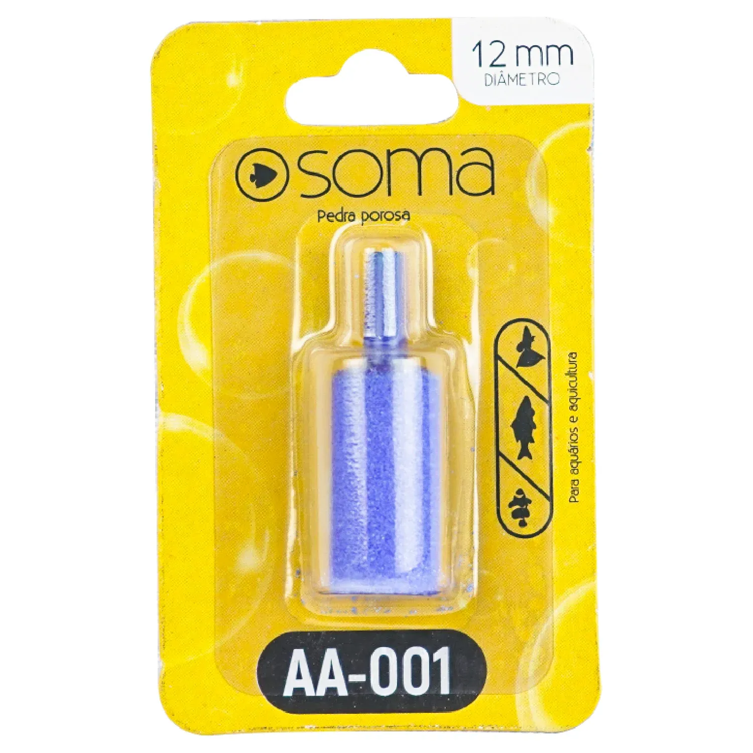 Pedra Porosa Cilíndrica AA001 Soma 12x25 mm