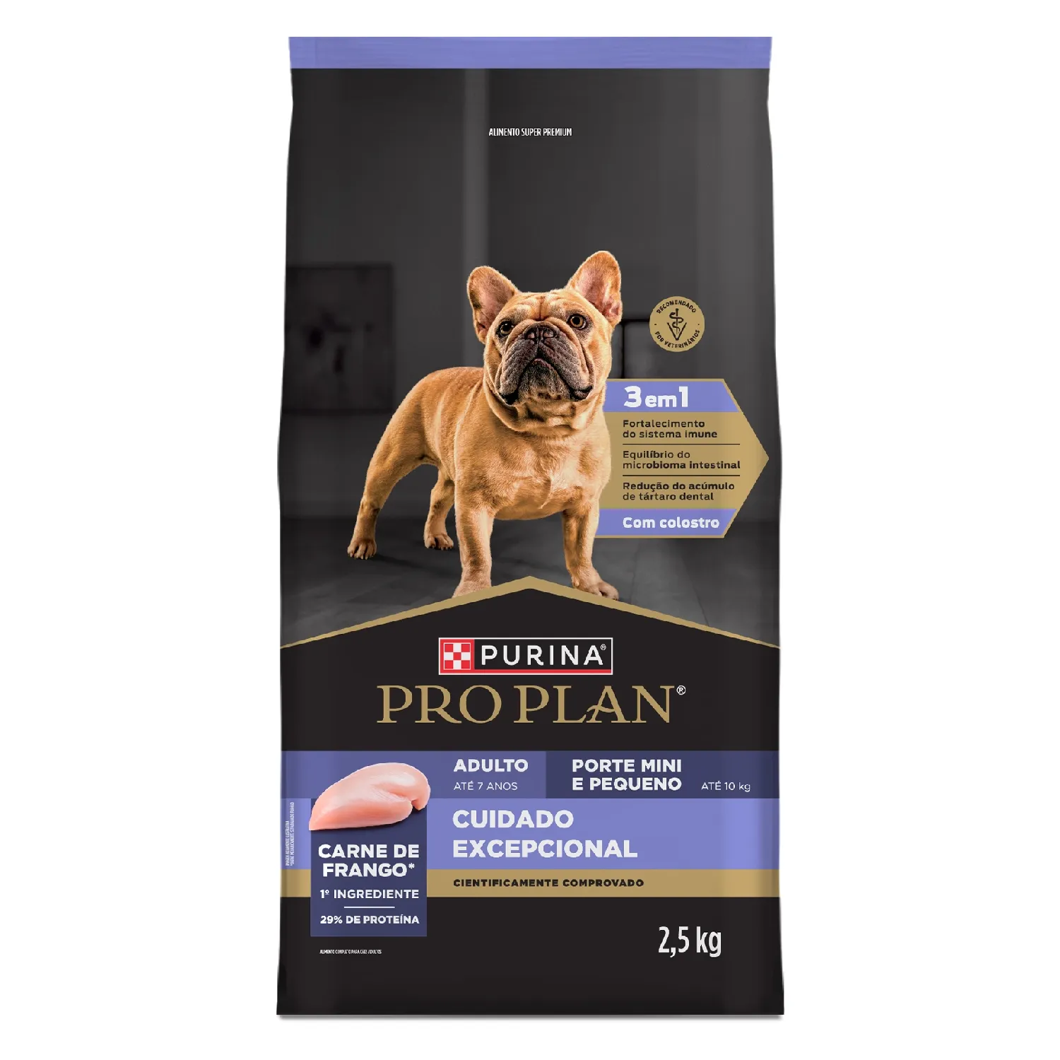 Ração Pro Plan Cuidado Excepcional Cães Adultos Mini e Pequeno Frango