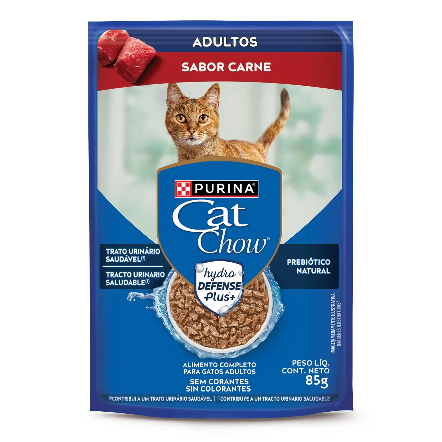 Ração Úmida Cat Chow Adultos Carne