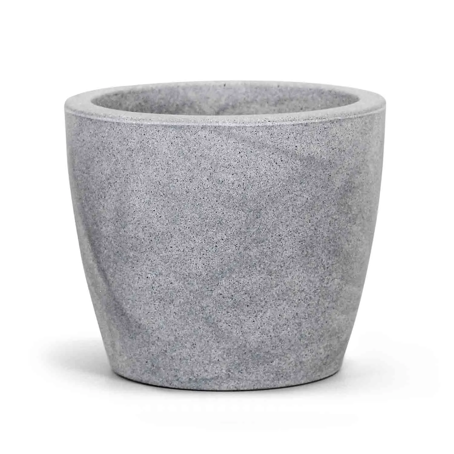 Vaso de Mesa Classic Fosco Redondo 21 cm Nutriplan Cimento Marmorizado