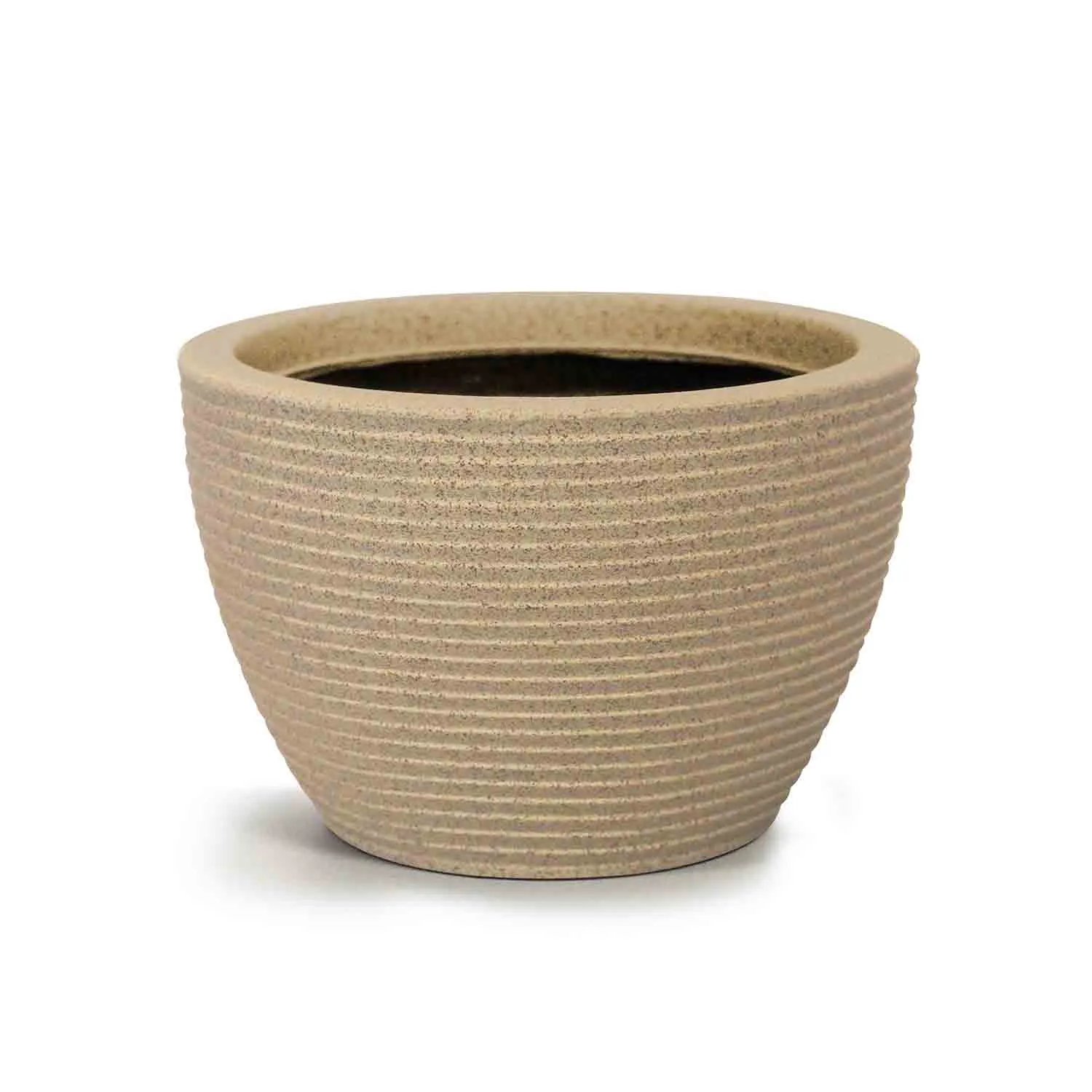 Vaso de Mesa Riscatto Oval Baixo Nutriplan Areia
