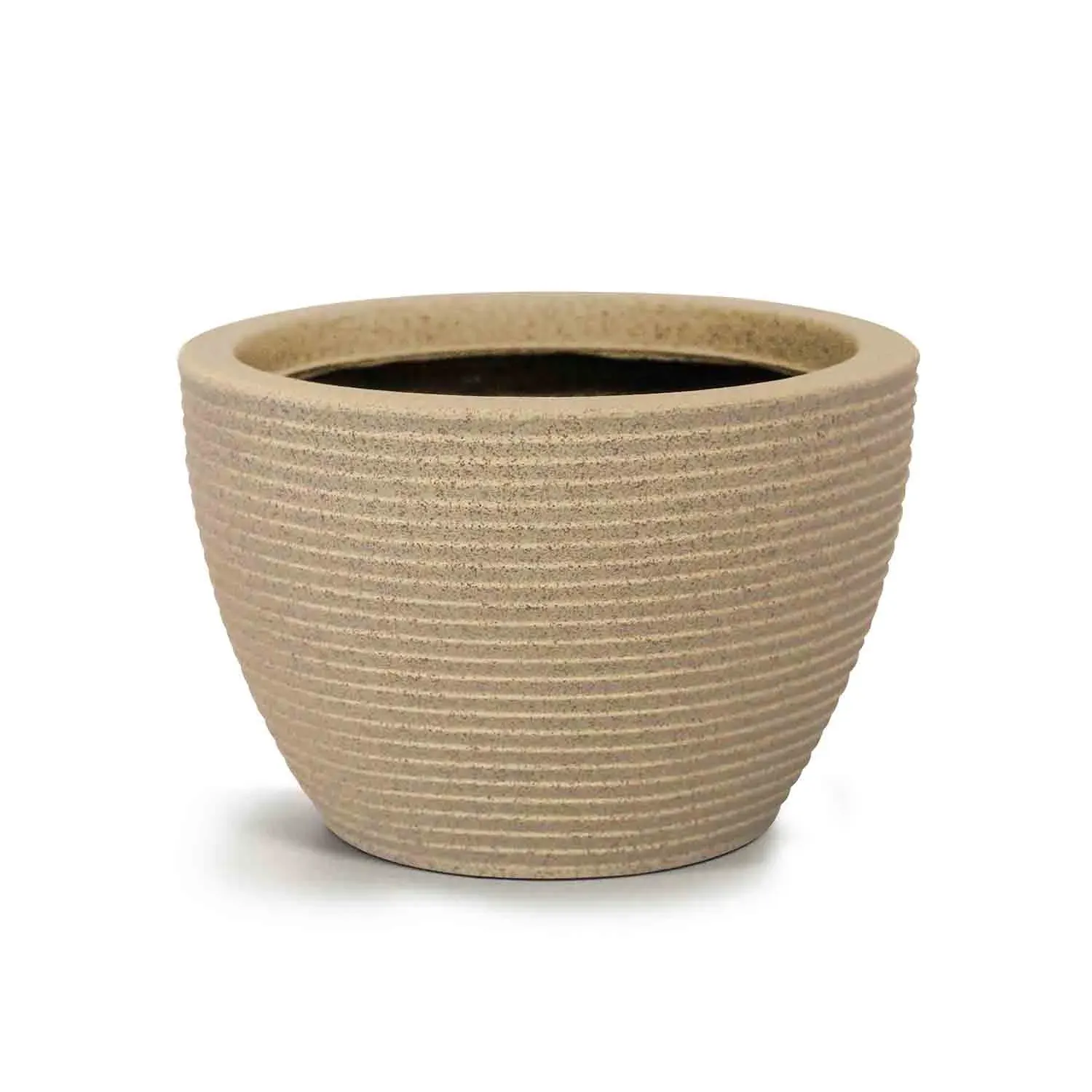 Vaso de Mesa Riscatto Oval Baixo Nutriplan Areia