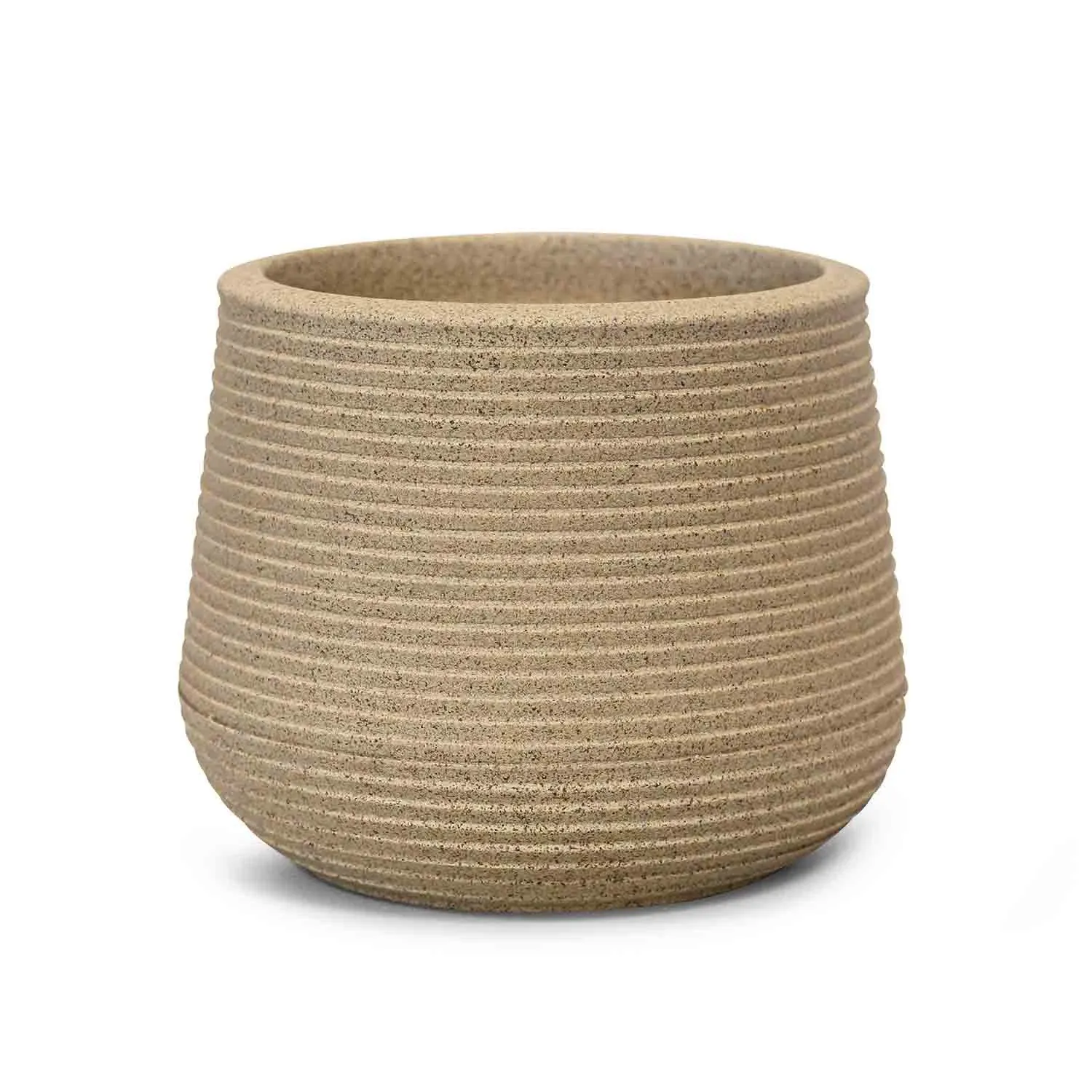 Vaso de Mesa Riscatto Redondo 20 cm Nutriplan Areia