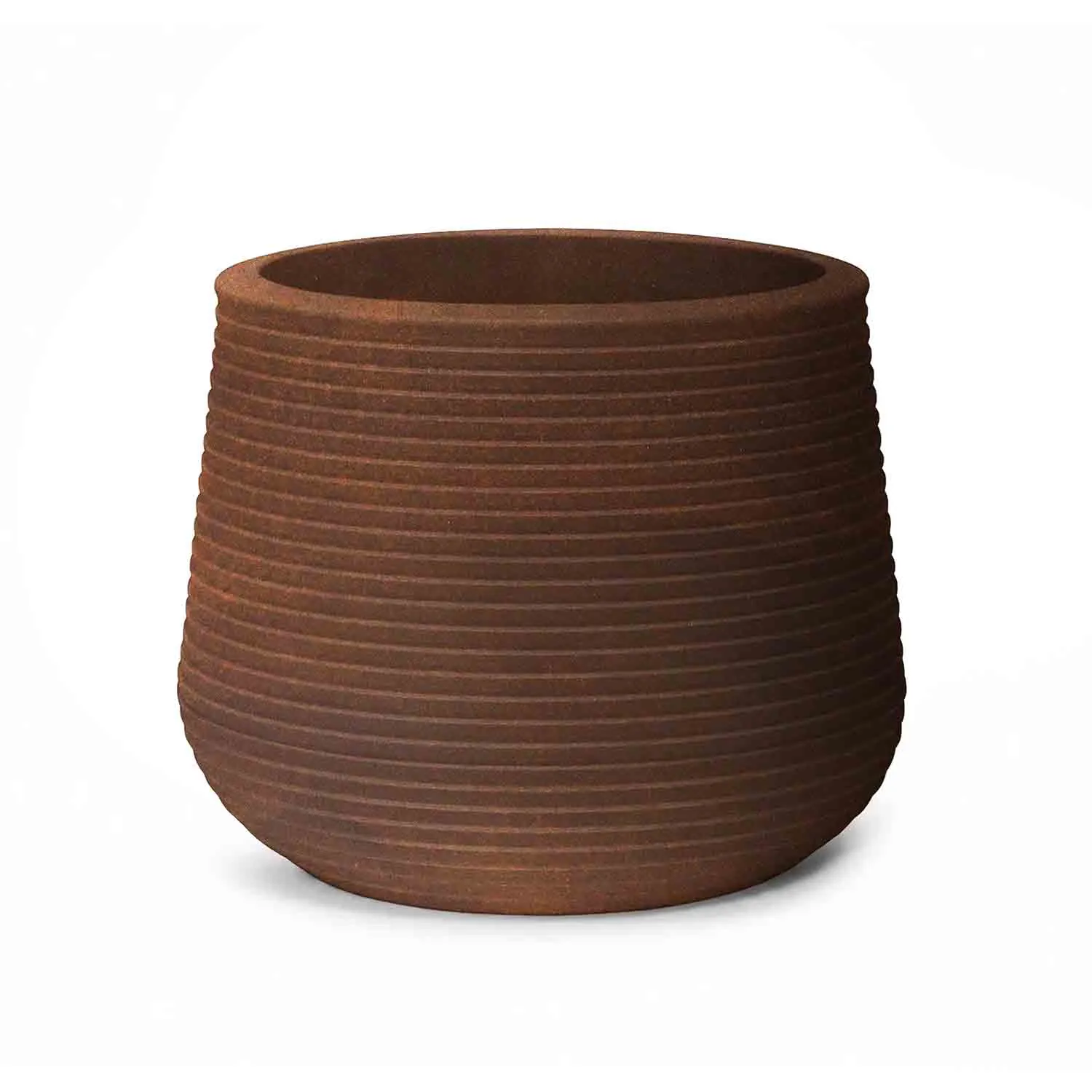 Vaso de Mesa Riscatto Redondo 20 cm Nutriplan Ferrugem