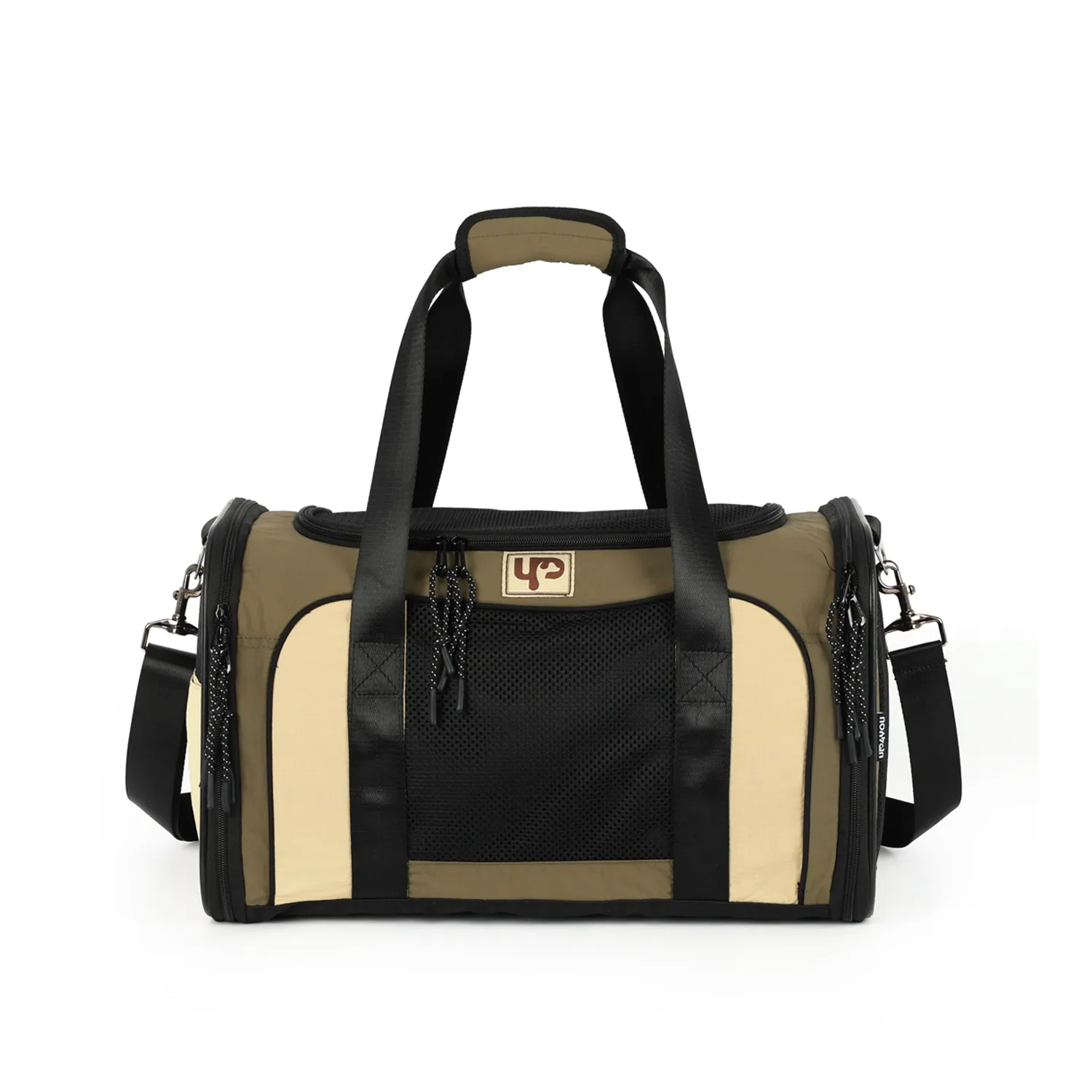 Bolsa de Transporte com Abertura Dupla Camp Up4You Verde e Bege