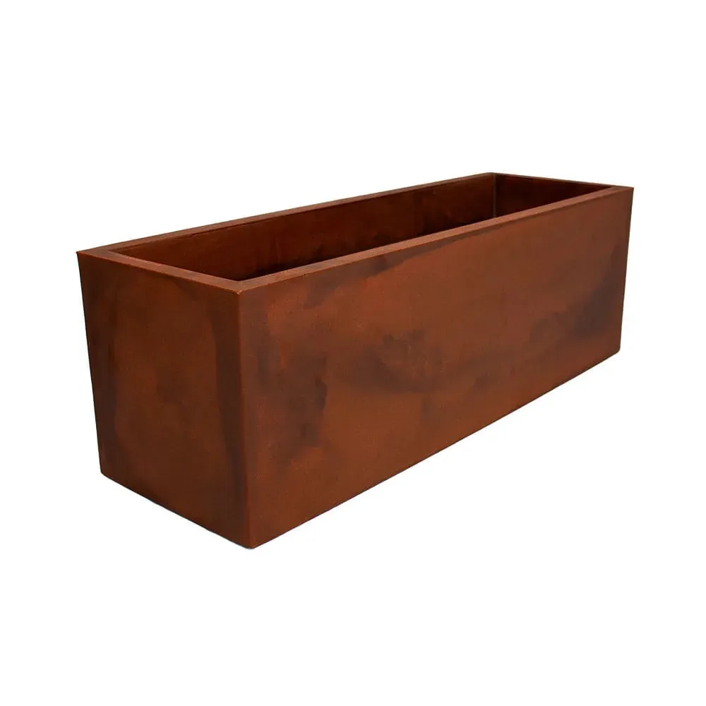 Cachepô Floreira Flat Japi Aço Corten