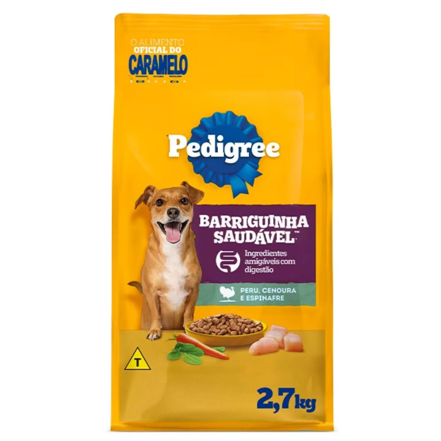 Ração Pedigree Barriguinha Saudável Peru Cães Adultos Raças Pequenas e Minis